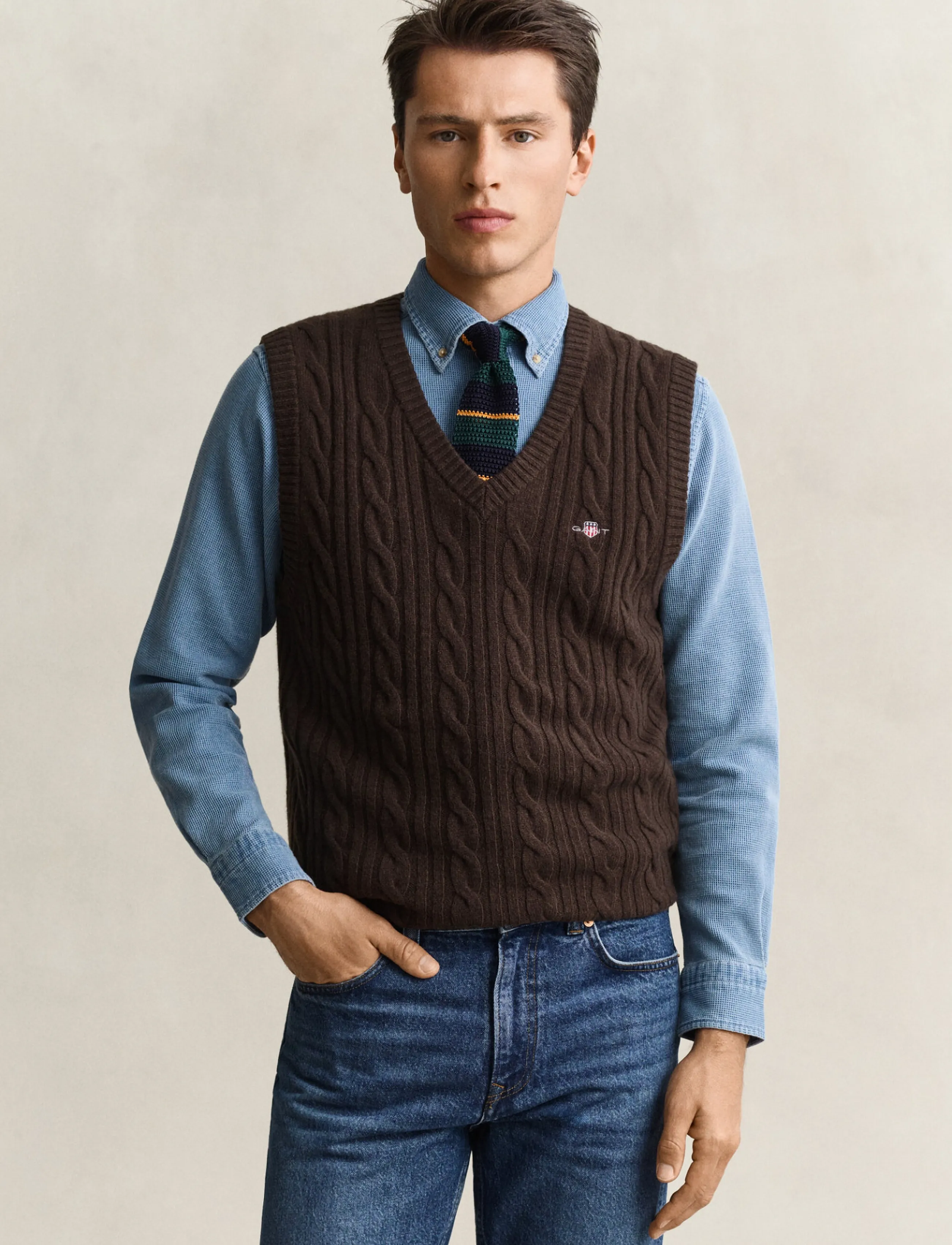 Lambswool Cable Vest