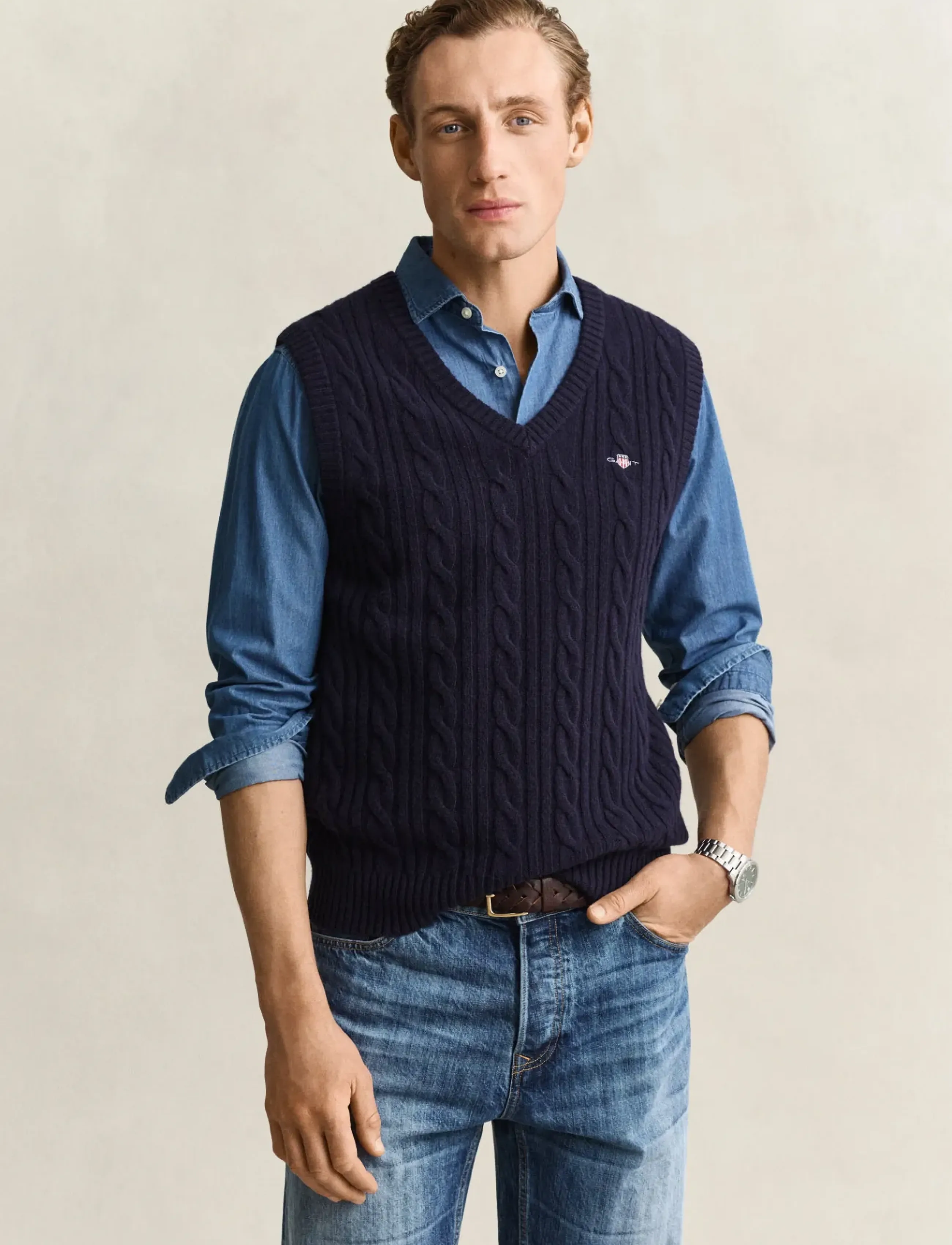 Lambswool Cable Vest