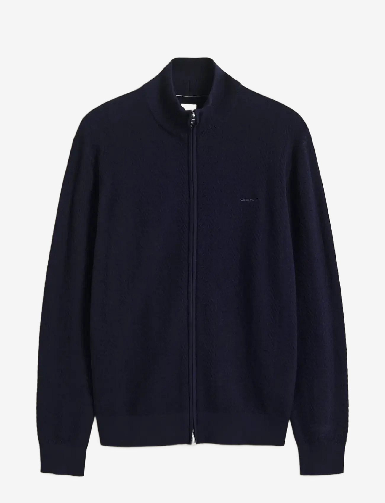 Gant | Herringbone Texture Zip Cardigan | M