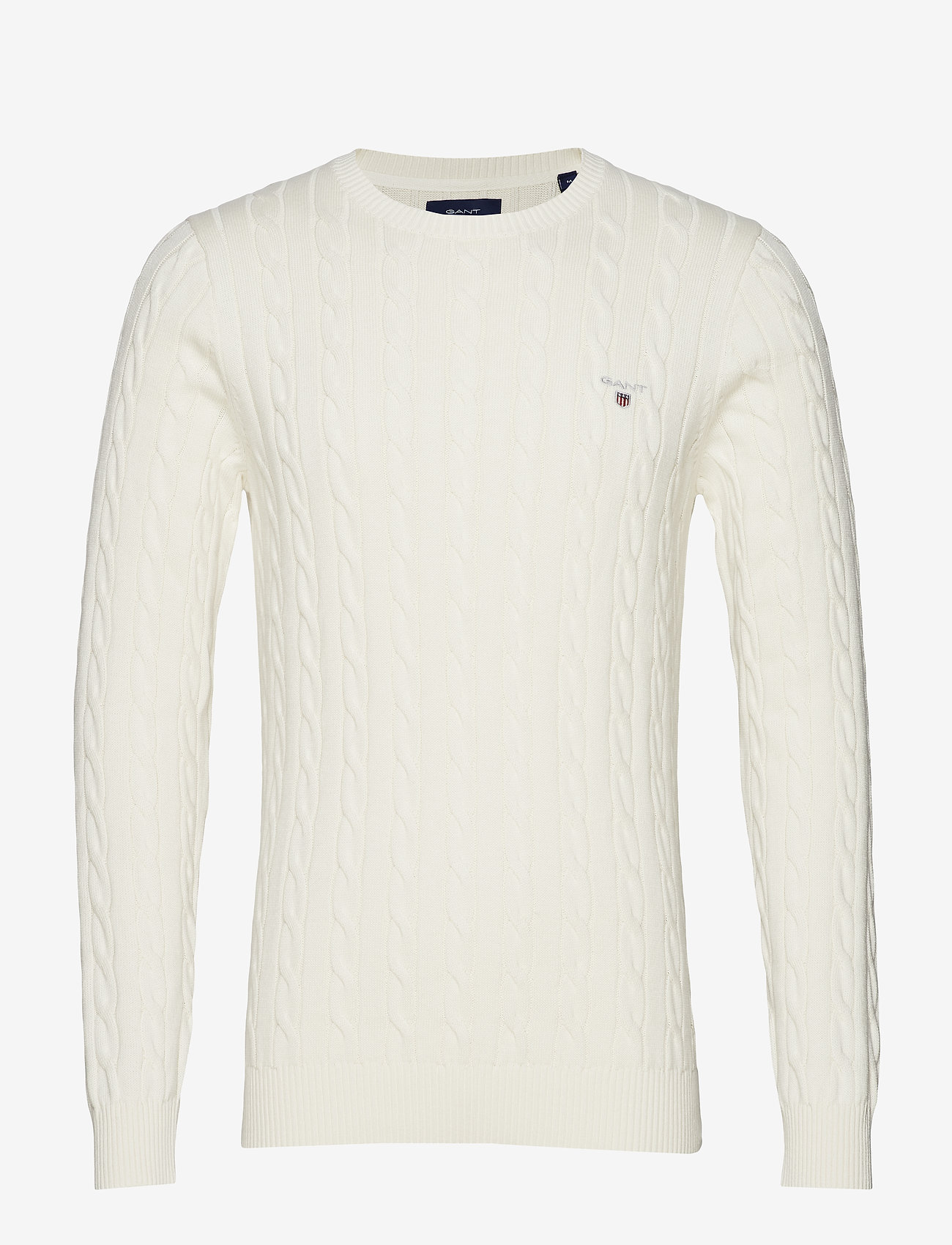 GANT - COTTON CABLE C-NECK - cream - 0