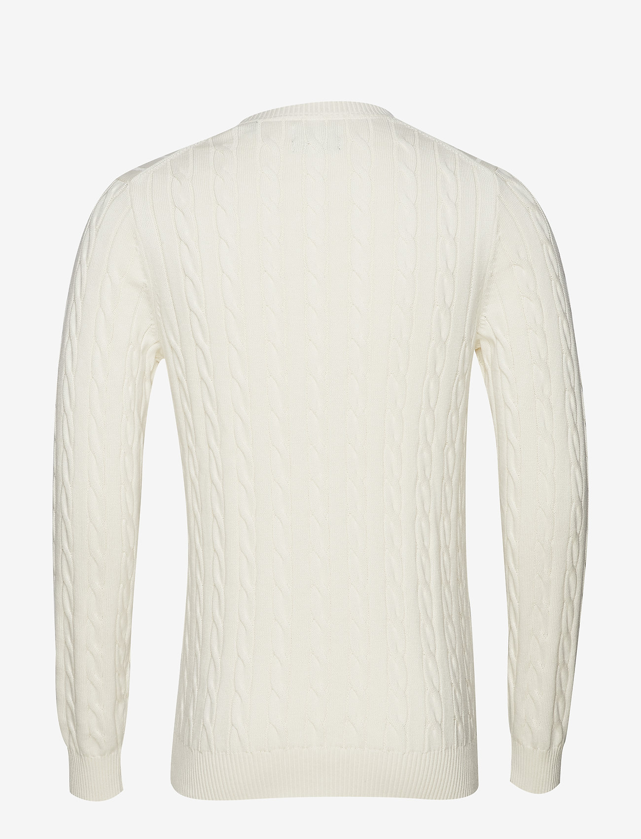 GANT - COTTON CABLE C-NECK - cream - 1