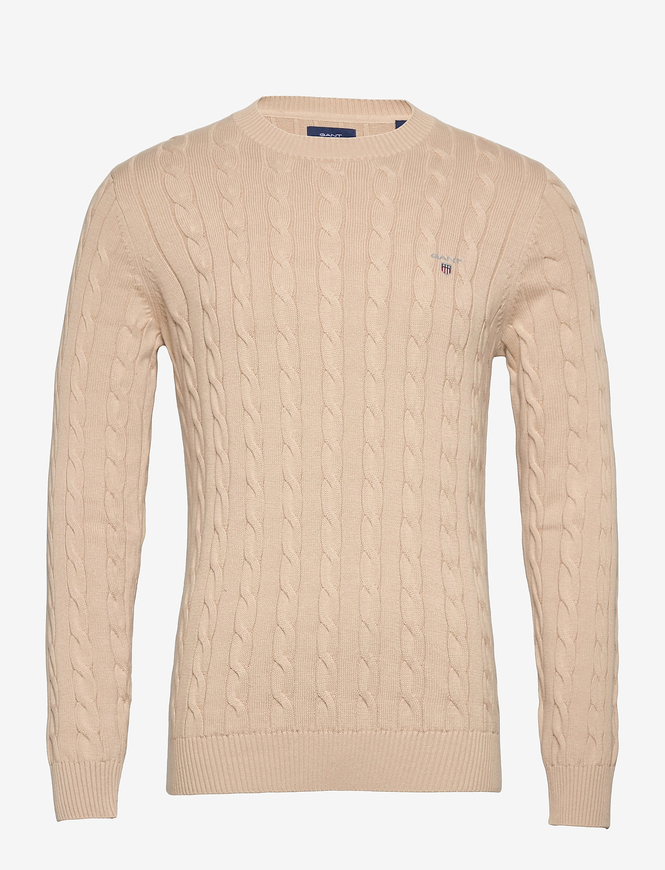 GANT - COTTON CABLE C-NECK - pulls col rond - dry sand - 0