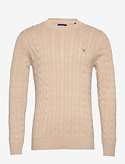GANT - COTTON CABLE C-NECK - pulls col rond - dry sand - 0