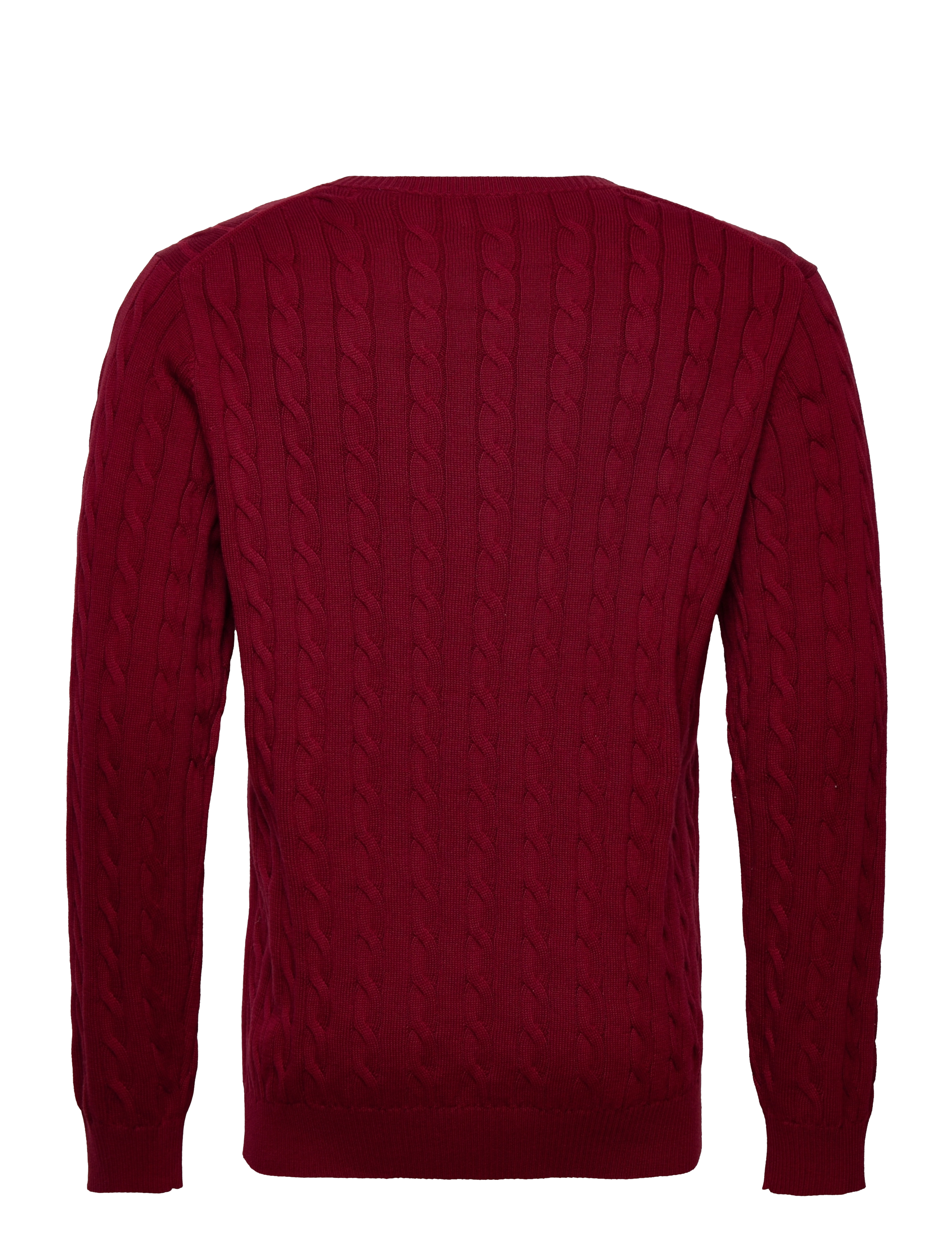 GANT - COTTON CABLE C-NECK - plumped red - 1