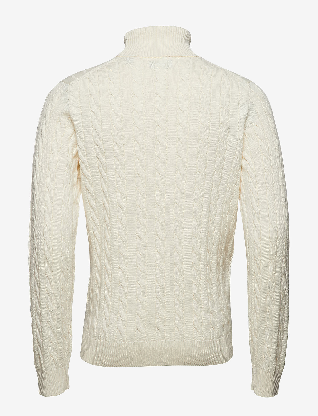 GANT - COTTON CABLE TURTLE NECK - cream - 1