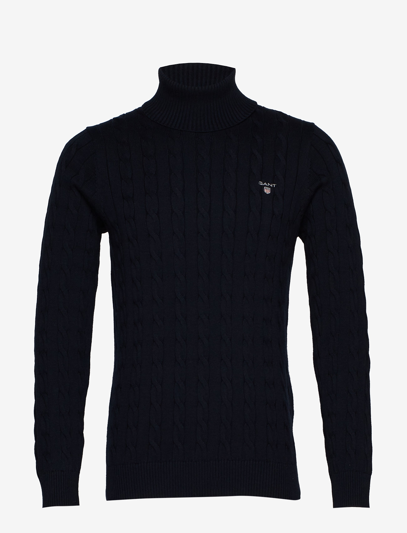 GANT - COTTON CABLE TURTLE NECK - evening blue - 0