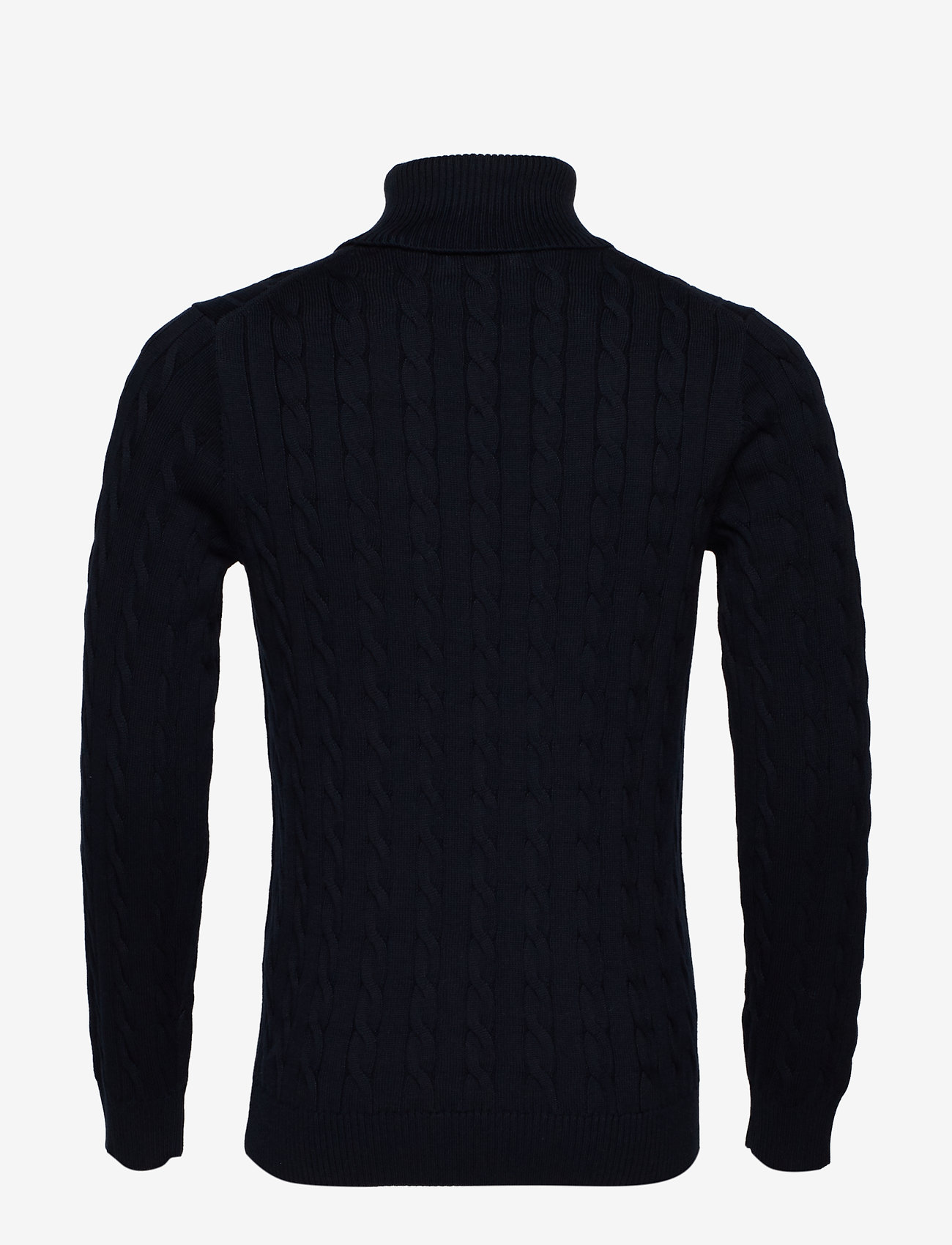 GANT - COTTON CABLE TURTLE NECK - evening blue - 1