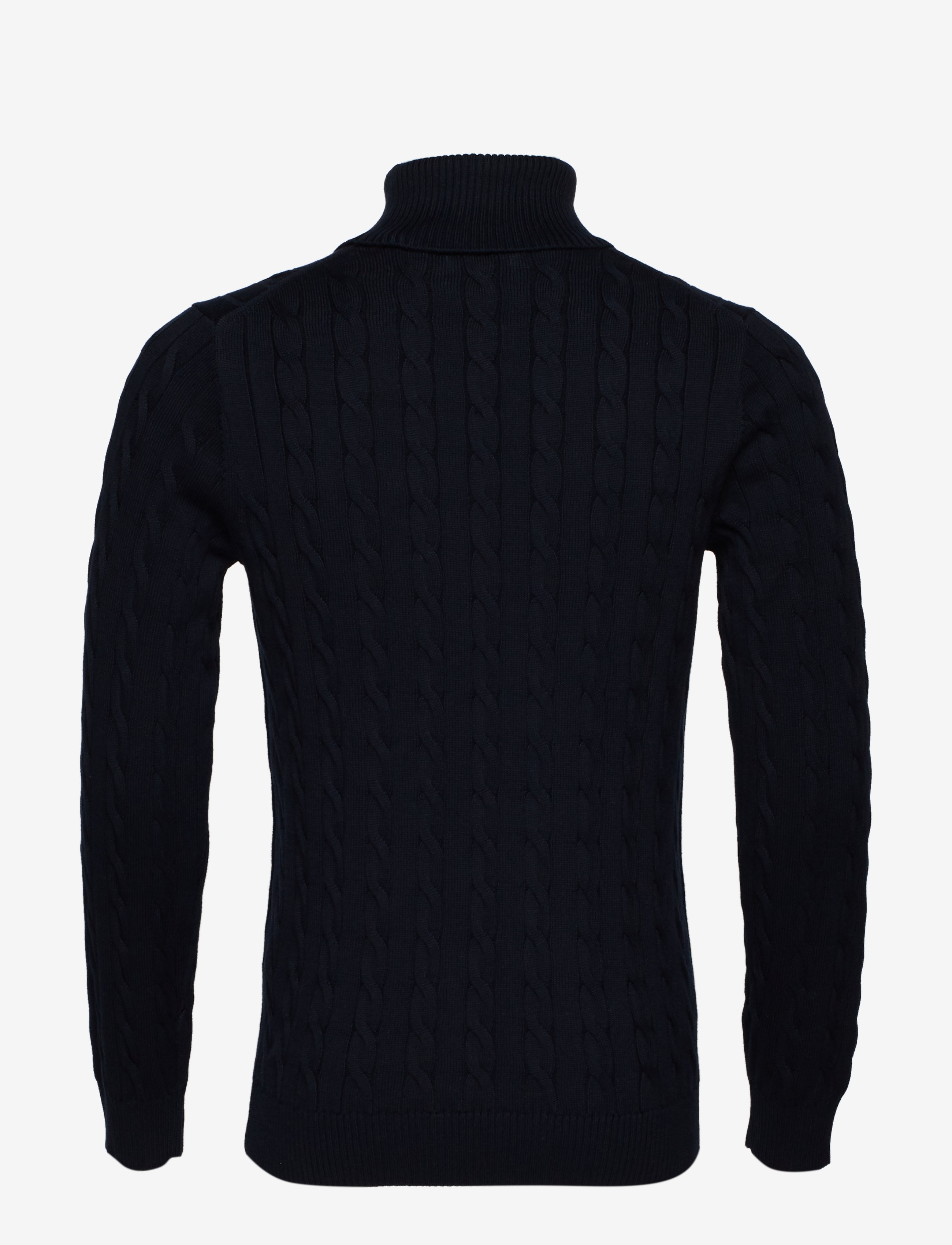 GANT - COTTON CABLE TURTLE NECK - evening blue - 1