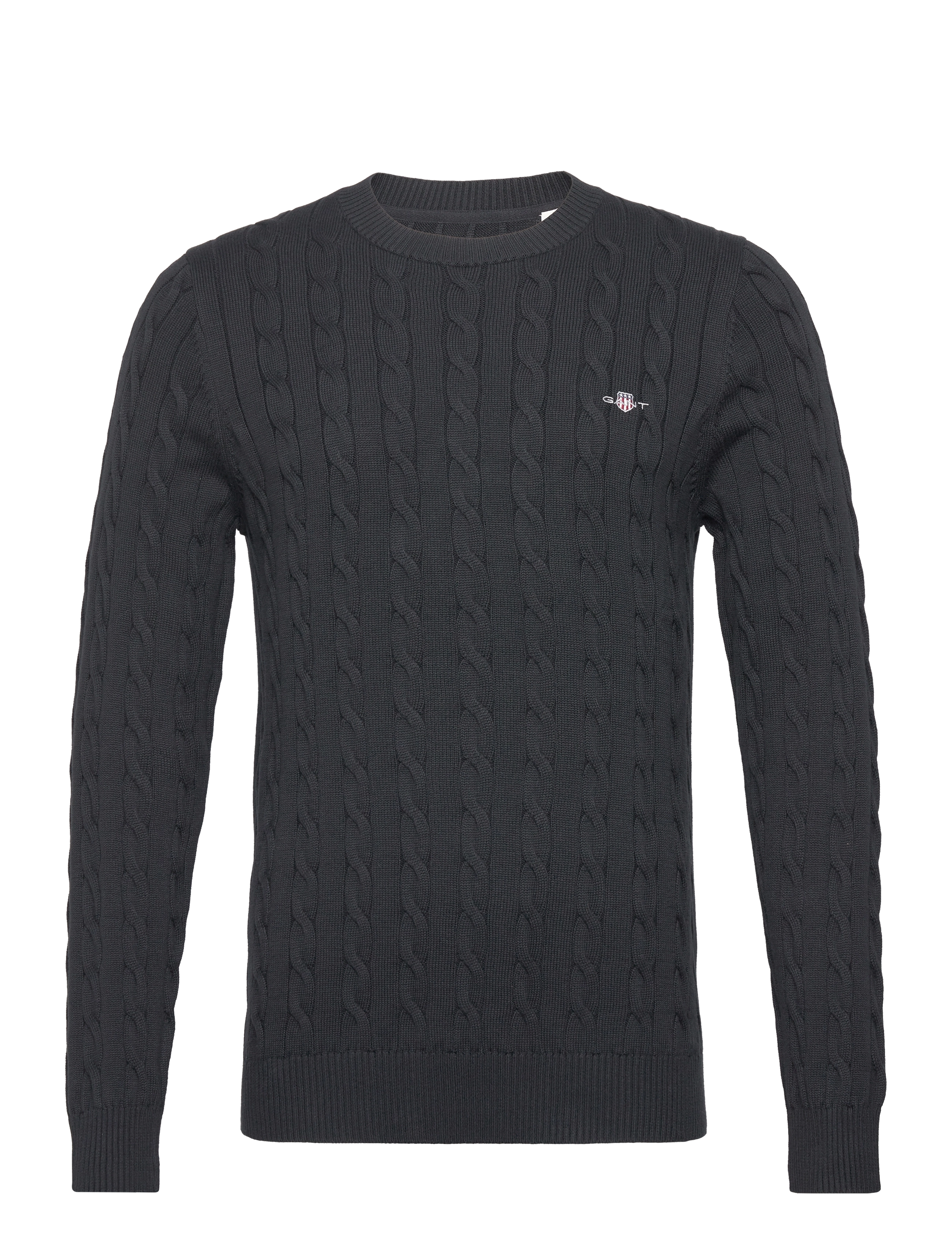 Gant - Classic Cable Knit Sweater - rundhals - black - 1