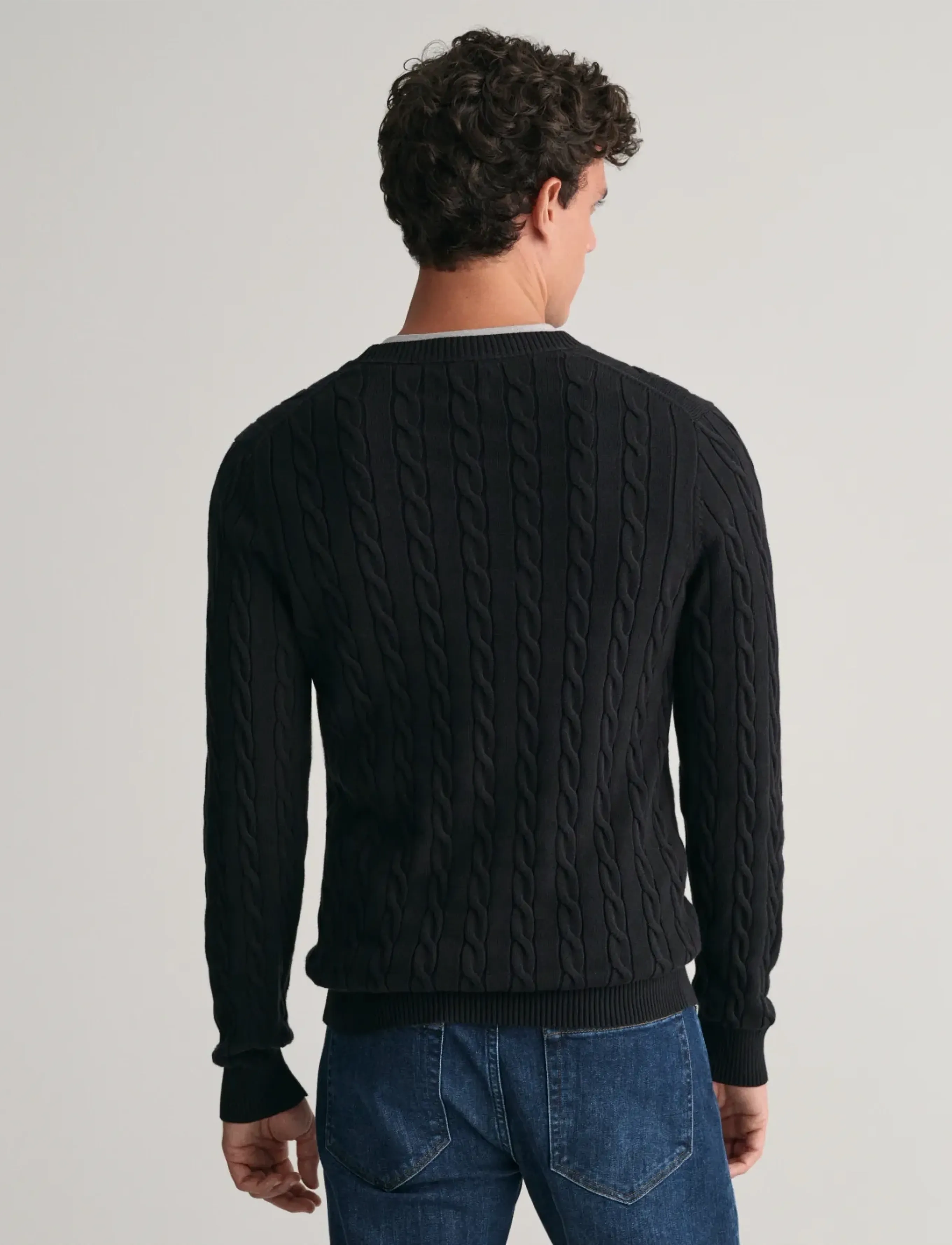Gant Classic Cable Knit Sweater stickade tröjor herr – bild 6