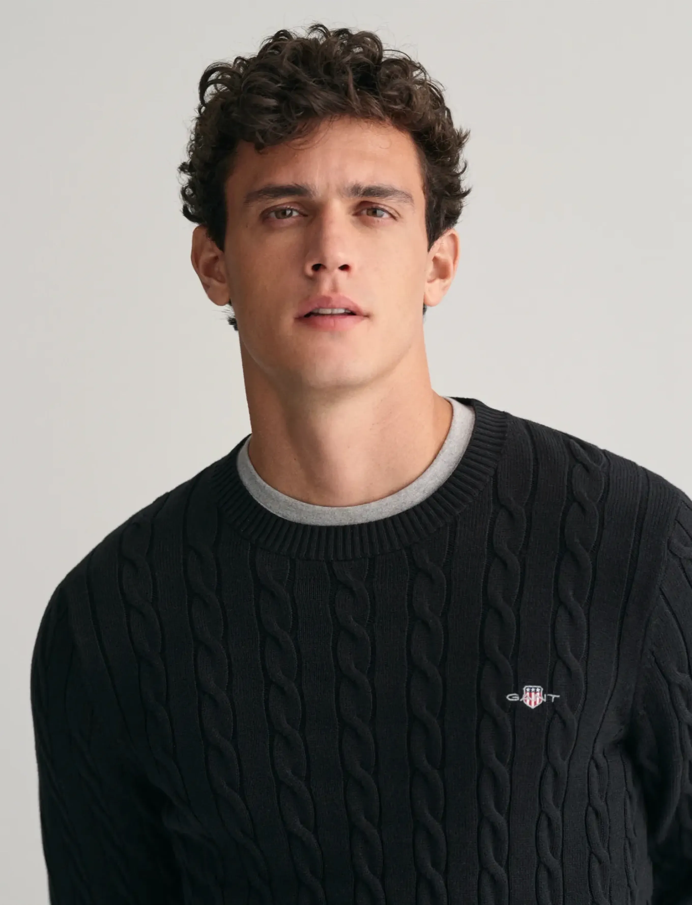 Gant Classic Cable Knit Sweater stickade tröjor herr – bild 7