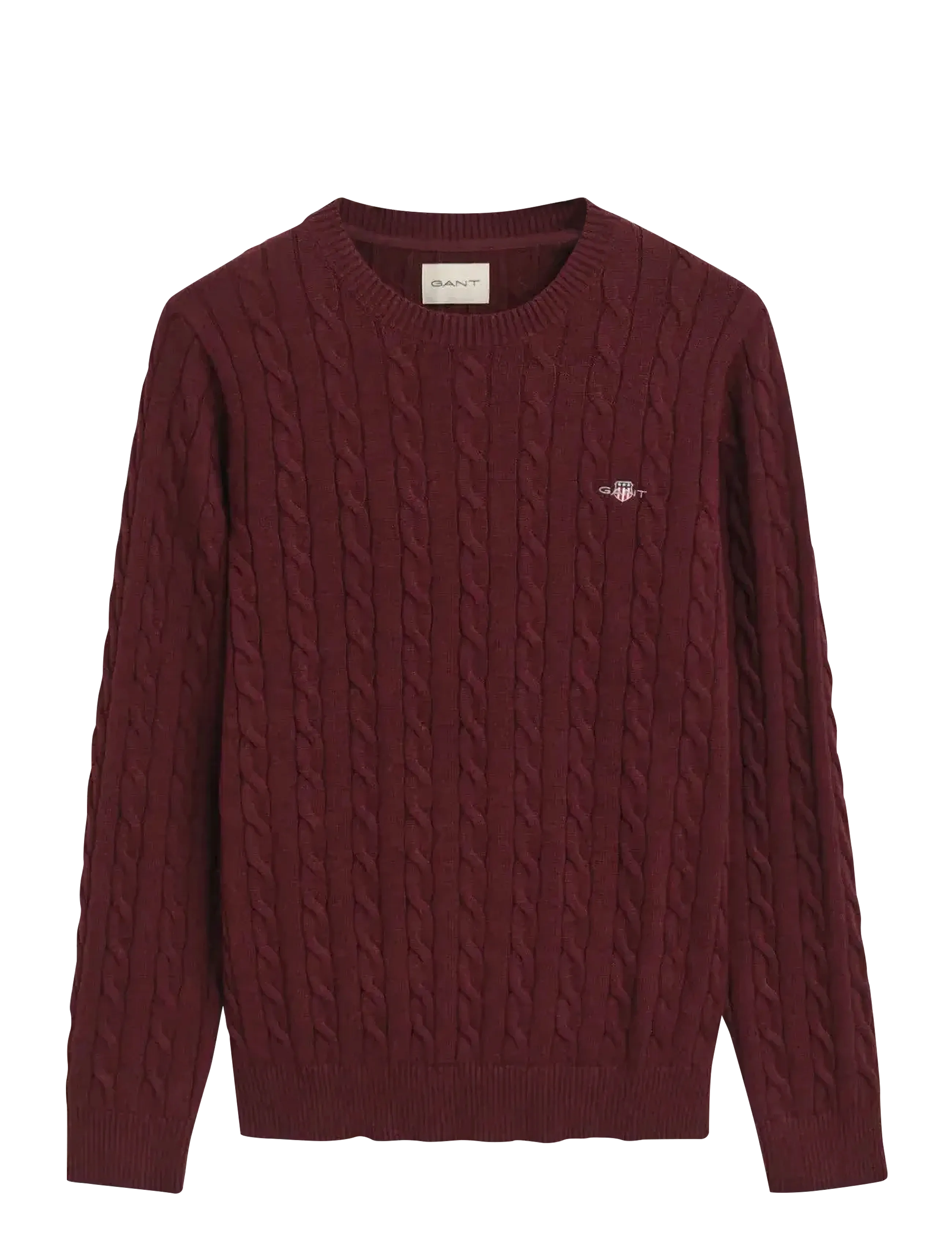 GANT Klassisch Cable Knit Pullover Rot - XL - Herren