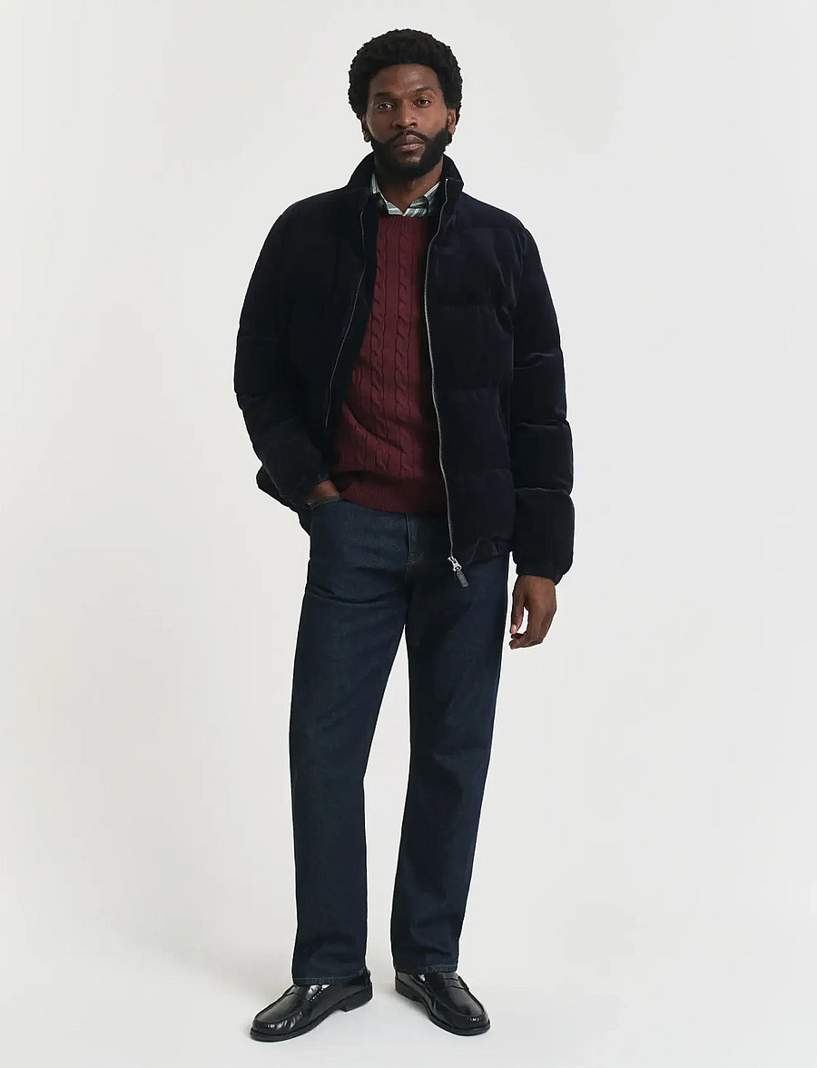 Gant - Classic Cable Knit Sweater - Ümmarguse kaelusega kudumid - bordeaux melange - 4