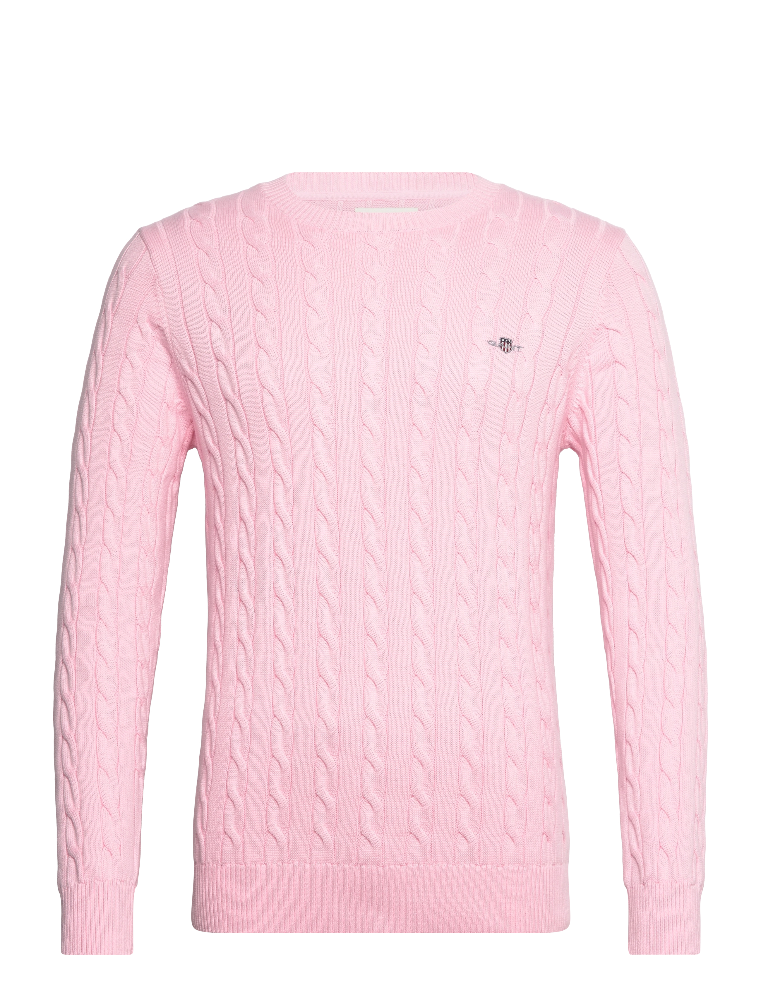 GANT COTTON CABLE C-NECK - Riided - CALIFORNIA PINK / pink/rose