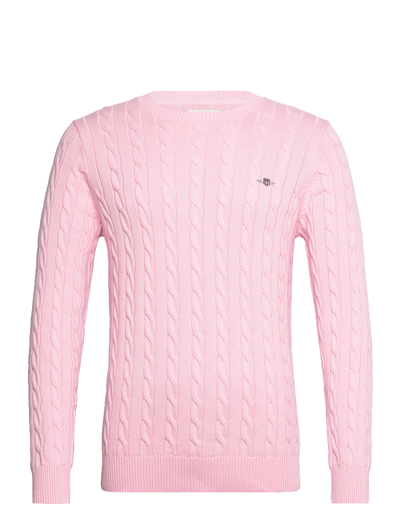 GANT - COTTON CABLE C-NECK - Ümmarguse kaelusega kudumid - california pink - 1