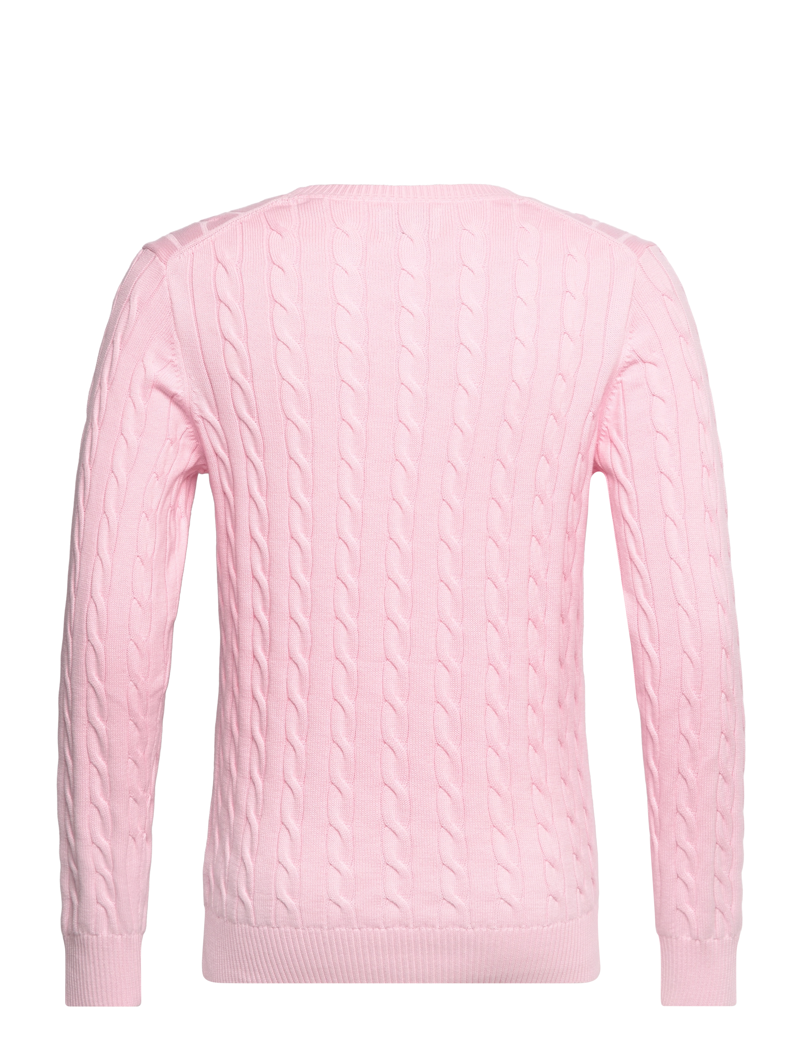 Gant - Classic Cable Knit Sweater - round necks - california pink - 2