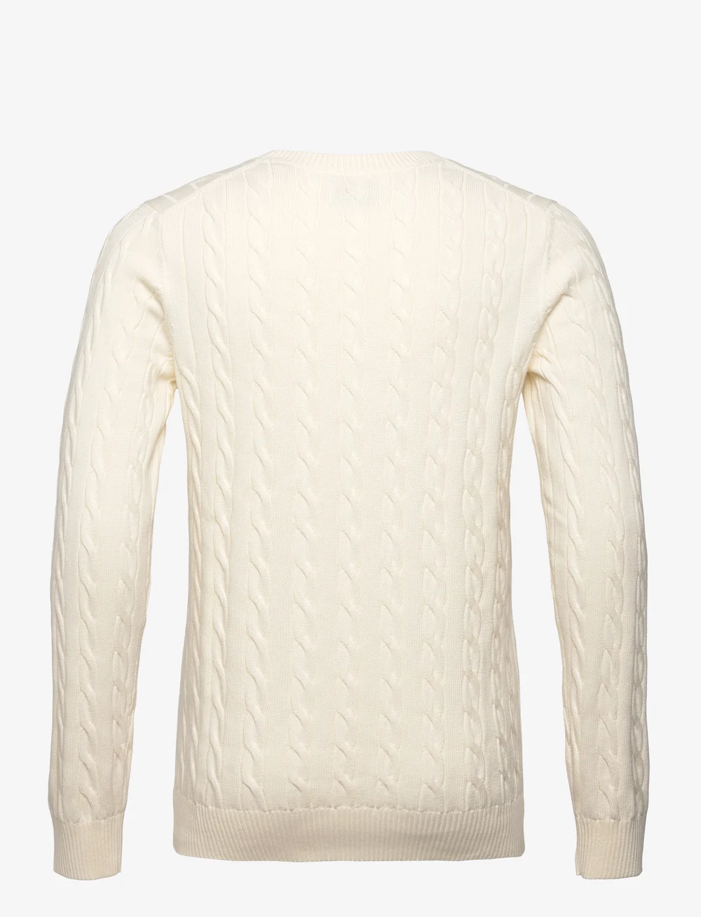 GANT - COTTON CABLE C-NECK - rundhalsad - cream - 2