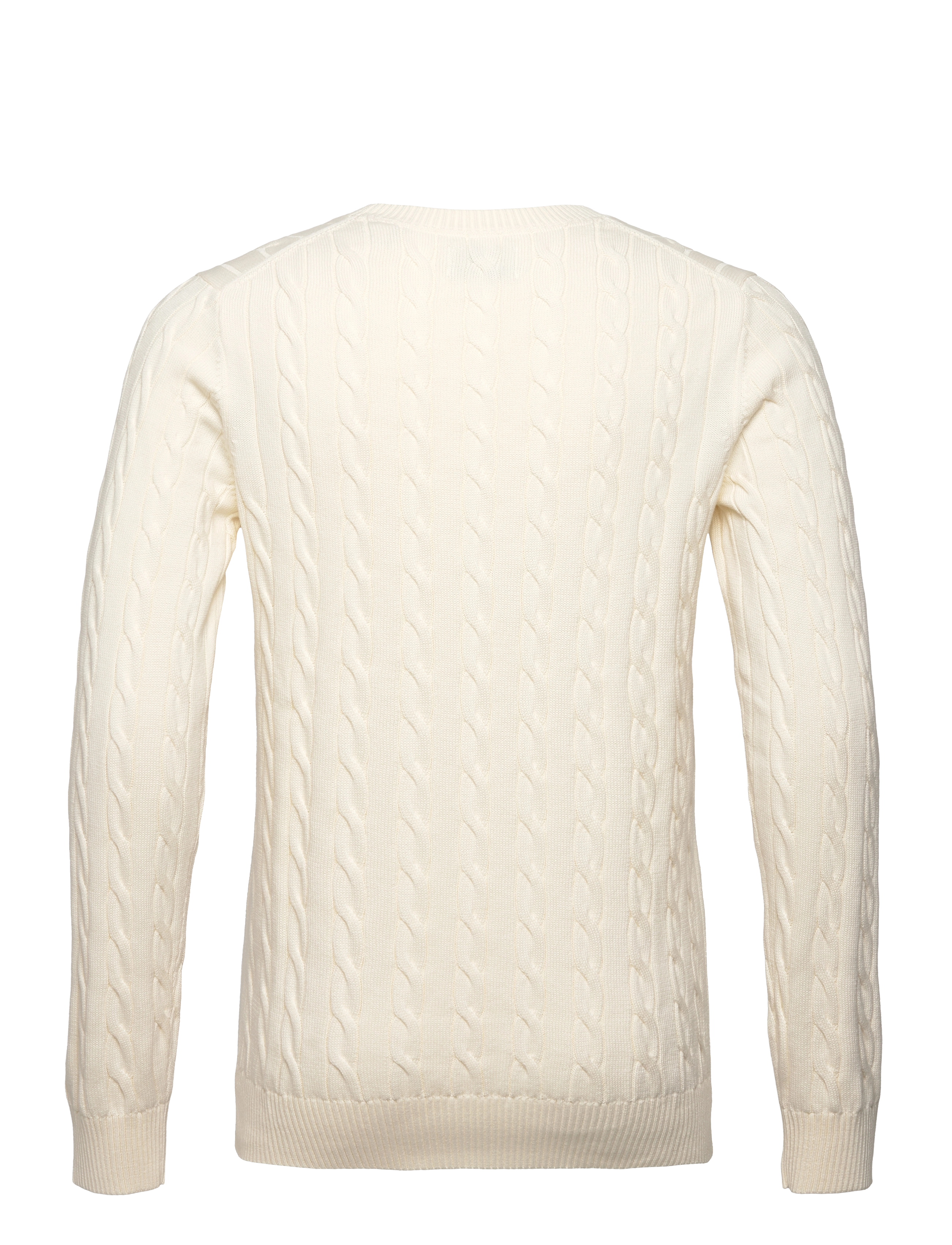 Gant - Classic Cable Knit Sweater - round necks - cream - 2