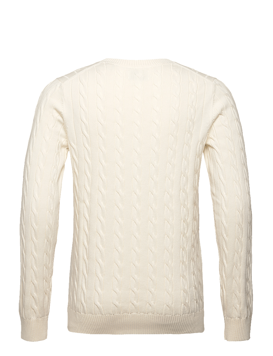 Gant - Classic Cable Knit Sweater - rund hals - cream - 2