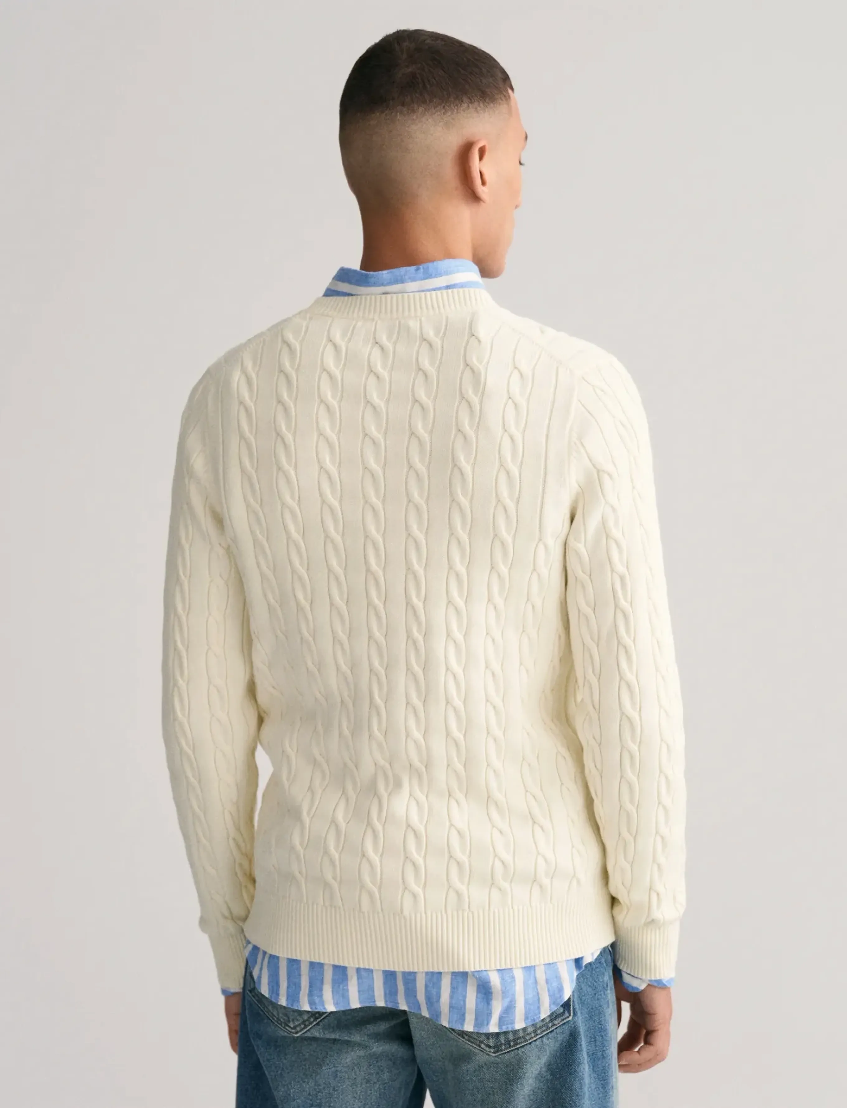 Gant Classic Cable Knit Sweater stickade tröjor herr – bild 6