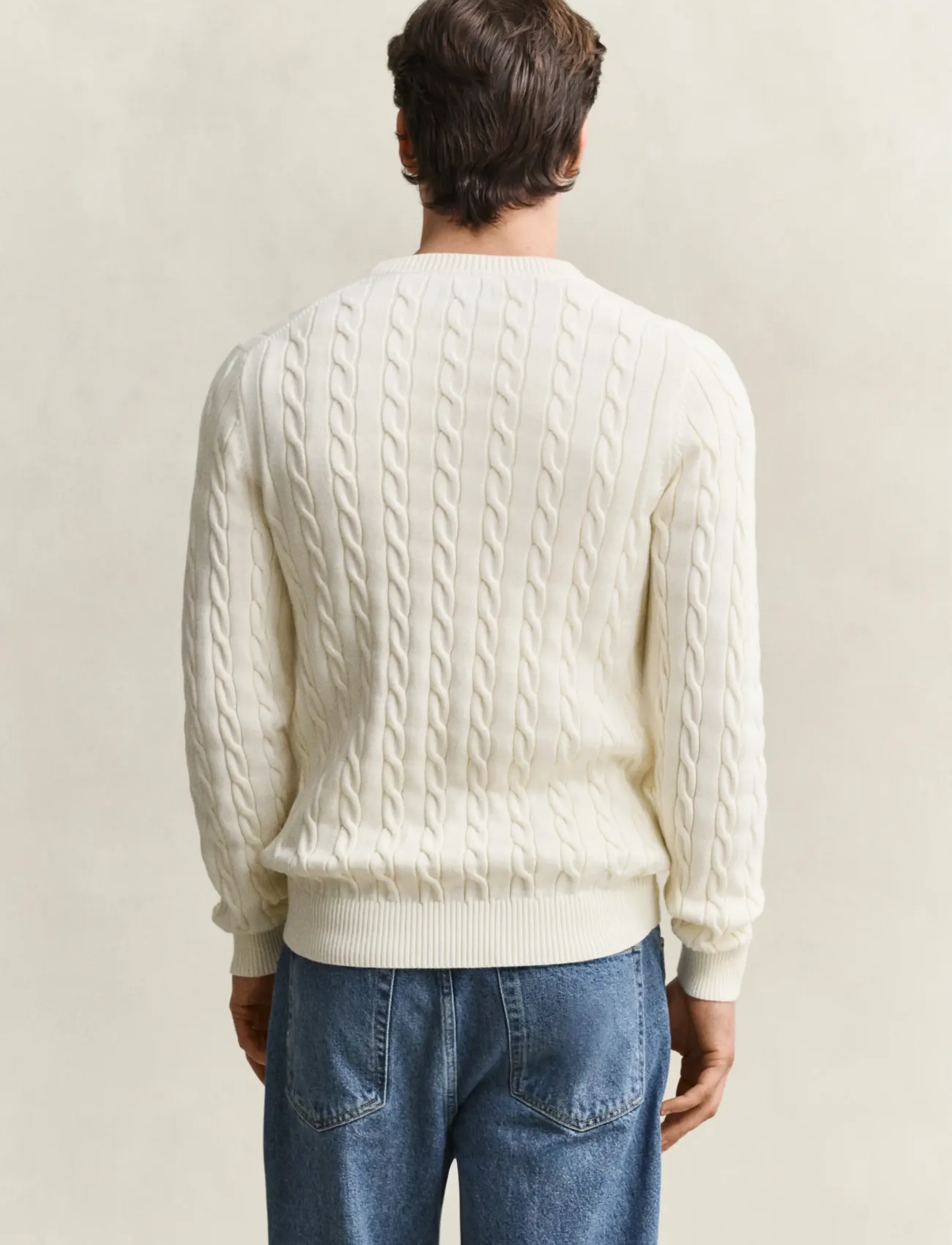 Gant Classic Cable Knit Sweater stickade tröjor herr – bild 10