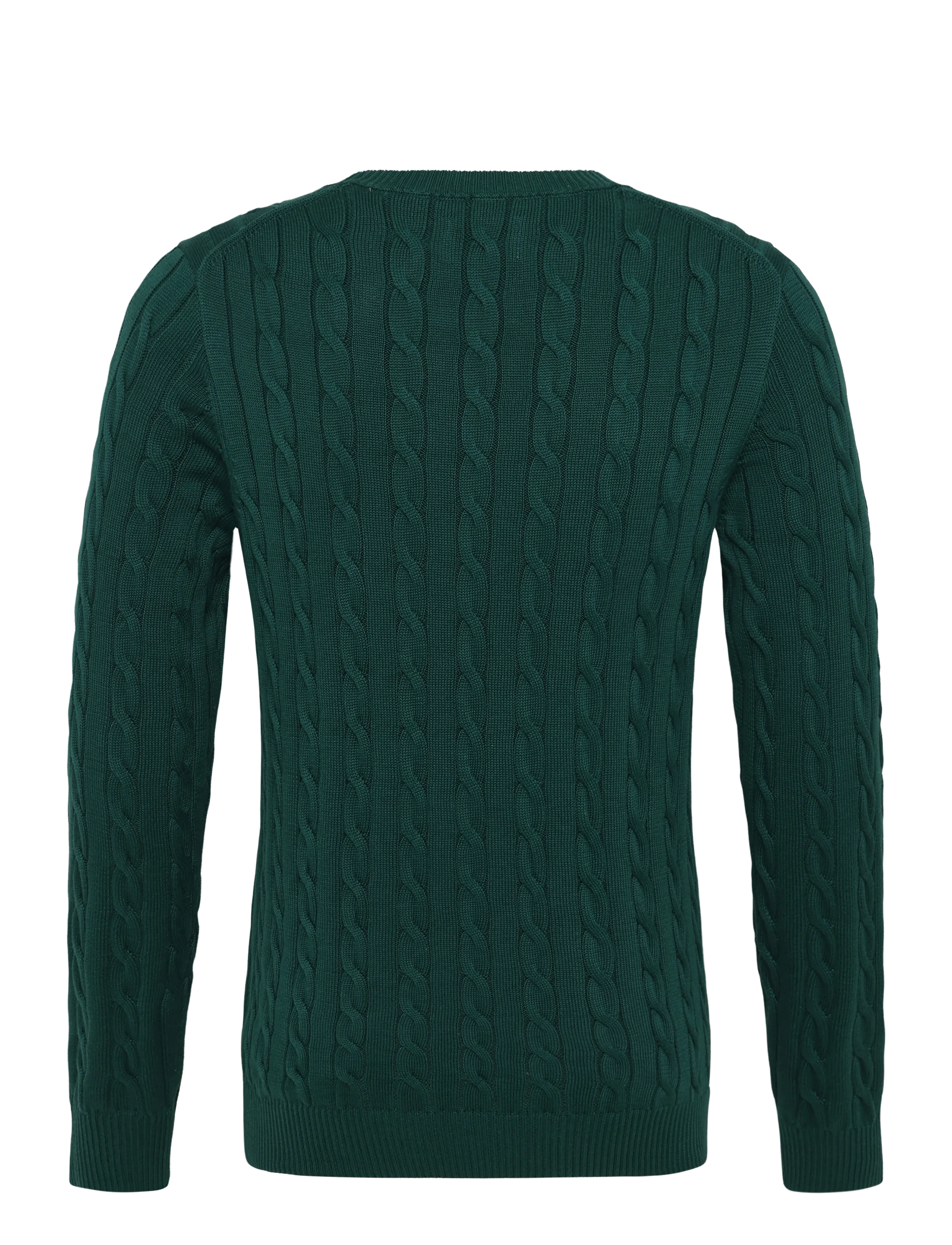 Gant - Classic Cable Knit Sweater - rundhals - dark emerald - 1