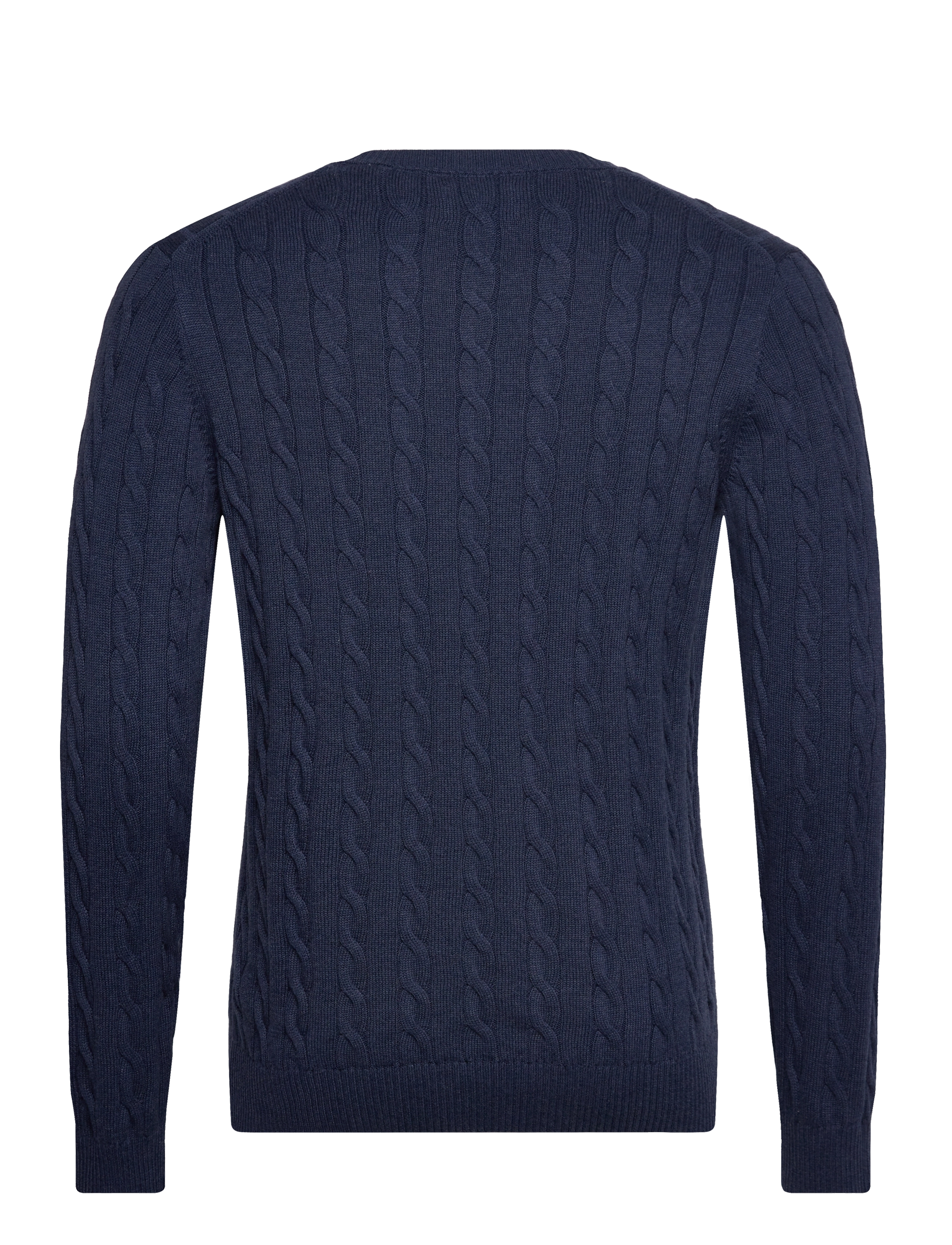 Gant - Classic Cable Knit Sweater - rundhalsad - dark jeansblue melange - 2