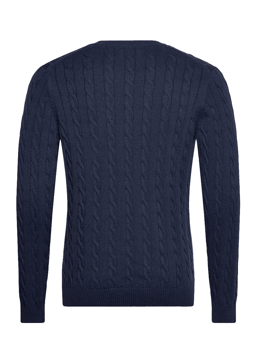 Gant - Classic Cable Knit Sweater - rundhalsad - dark jeansblue melange - 2