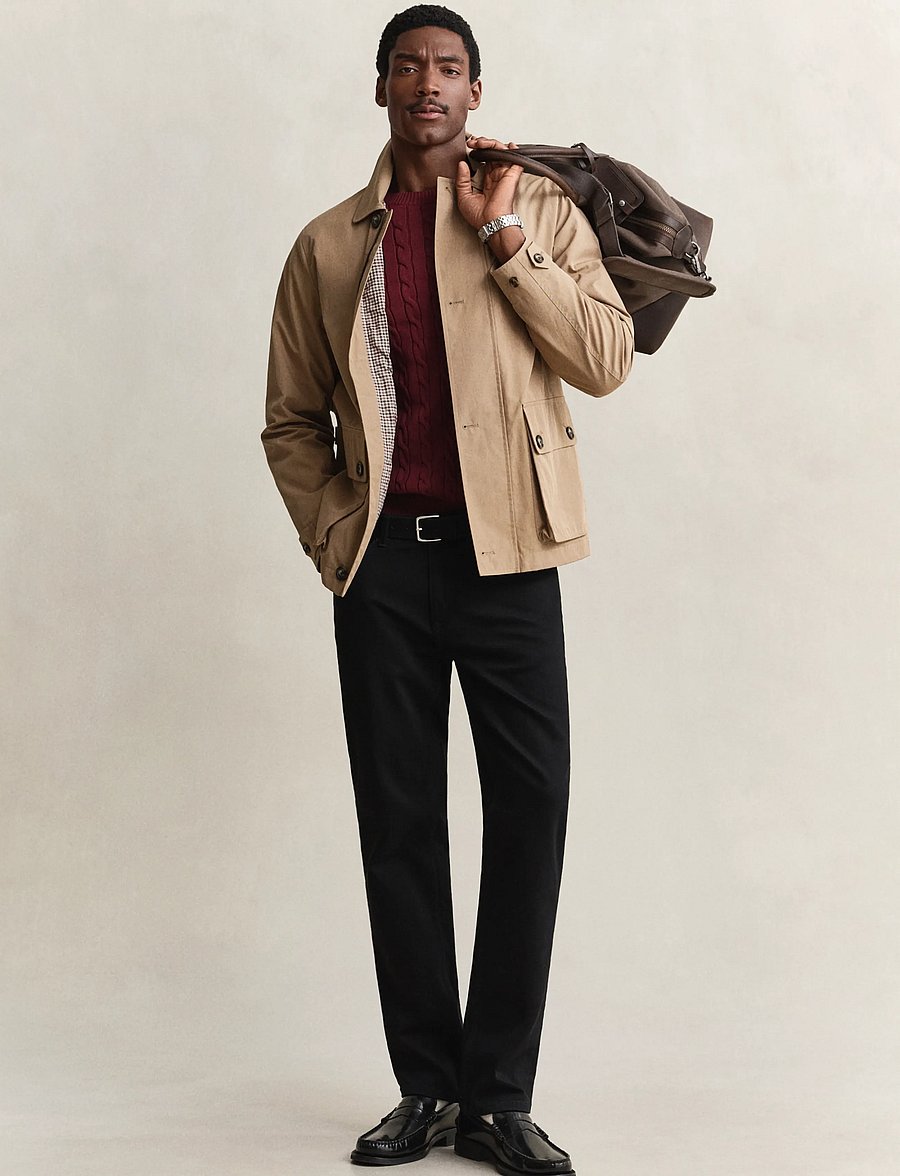 Gant - Classic Cable Knit Sweater - Ümmarguse kaelusega kudumid - deep grape wine - 4