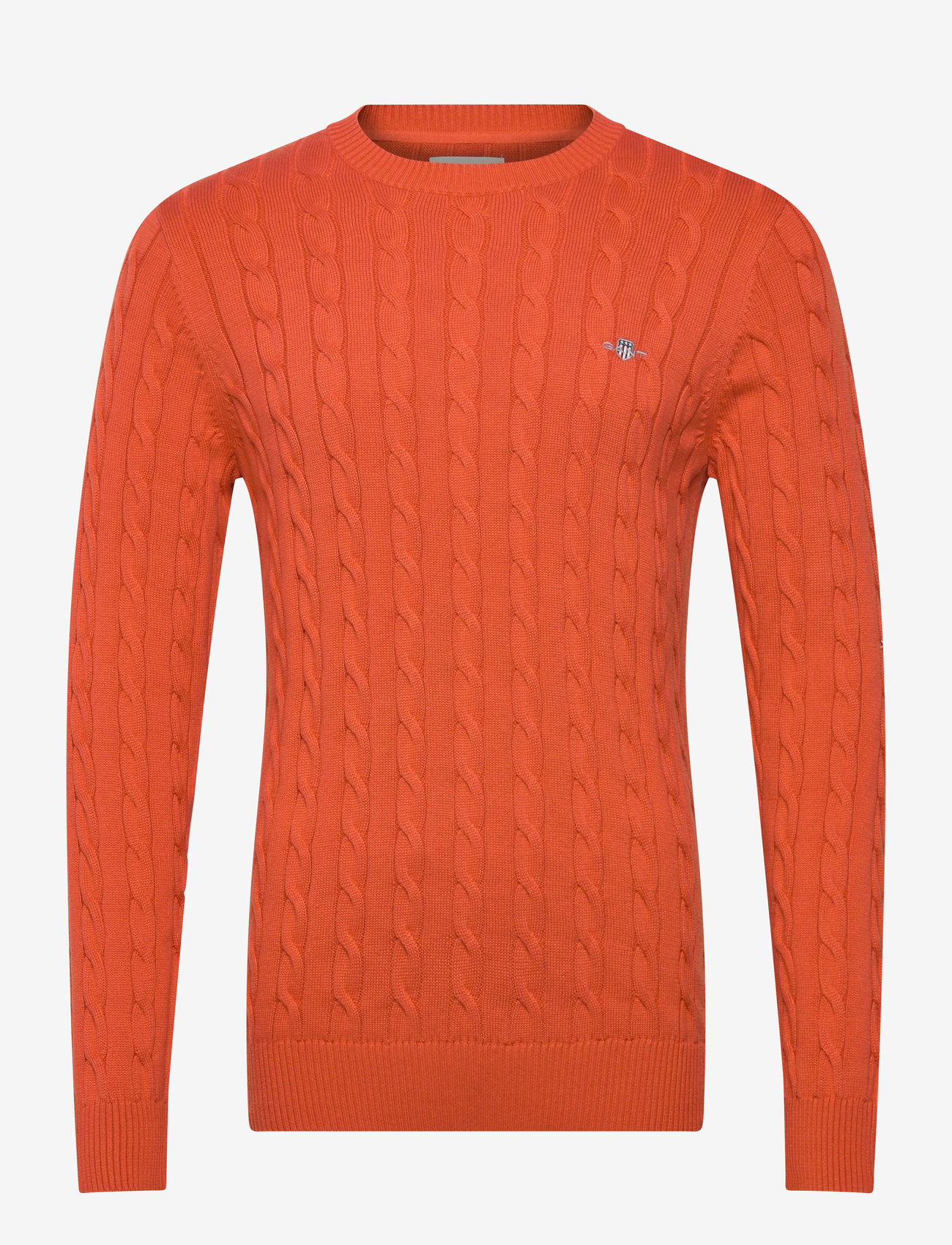 Gant - Classic Cable Knit Sweater - rundhals - deep orange - 0