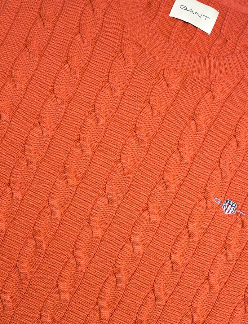 Gant - Classic Cable Knit Sweater - rundhals - deep orange - 2
