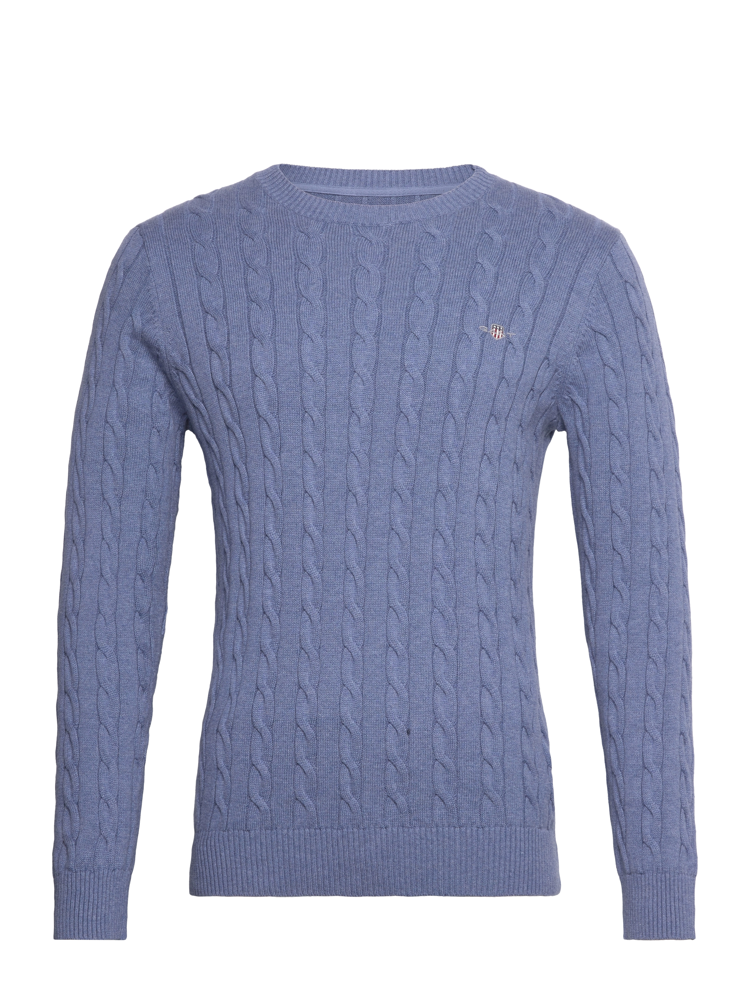 GANT Klassisch Cable Knit Pullover Blau - M - Herren