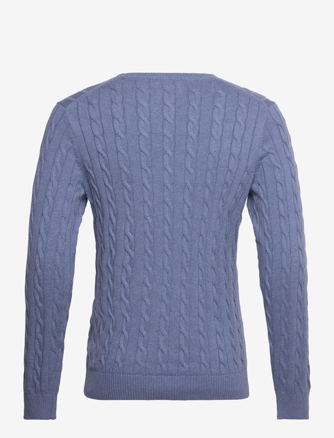 Gant - Classic Cable Knit Sweater - rundhals - denim blue melange - 1
