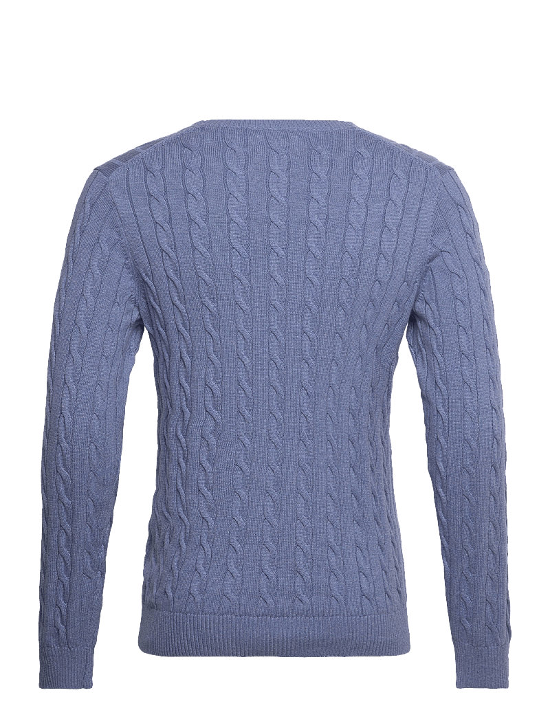 Gant - Classic Cable Knit Sweater - rundhals - denim blue melange - 1