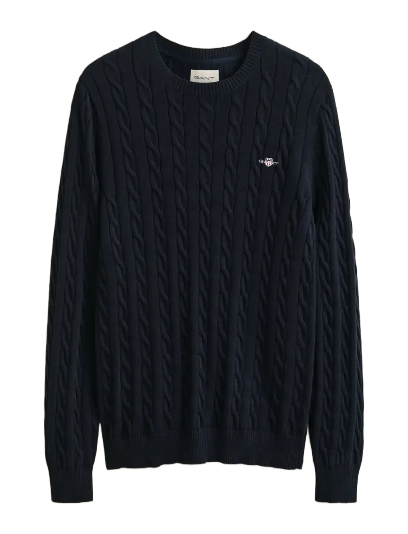 Gant Classic Cable Knit Sweater - Ümara kaelusega - EVENING BLUE / navy