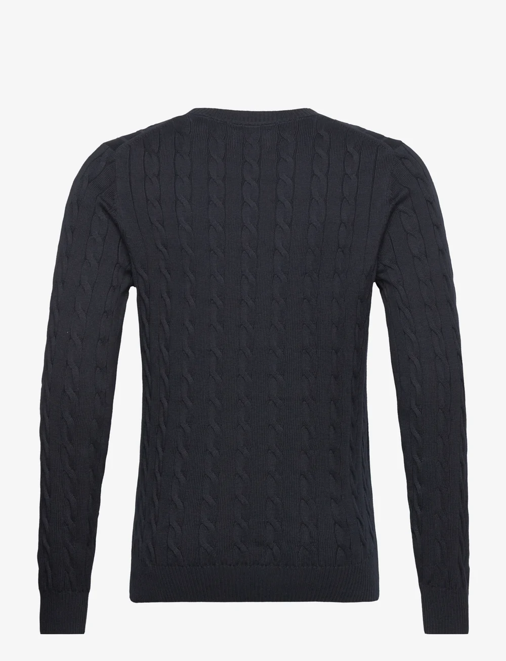 GANT - COTTON CABLE C-NECK - rund hals - evening blue - 2