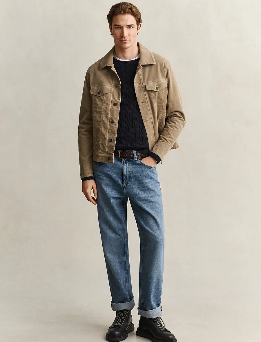 Gant - Classic Cable Knit Sweater - rundhalsad - evening blue - 5