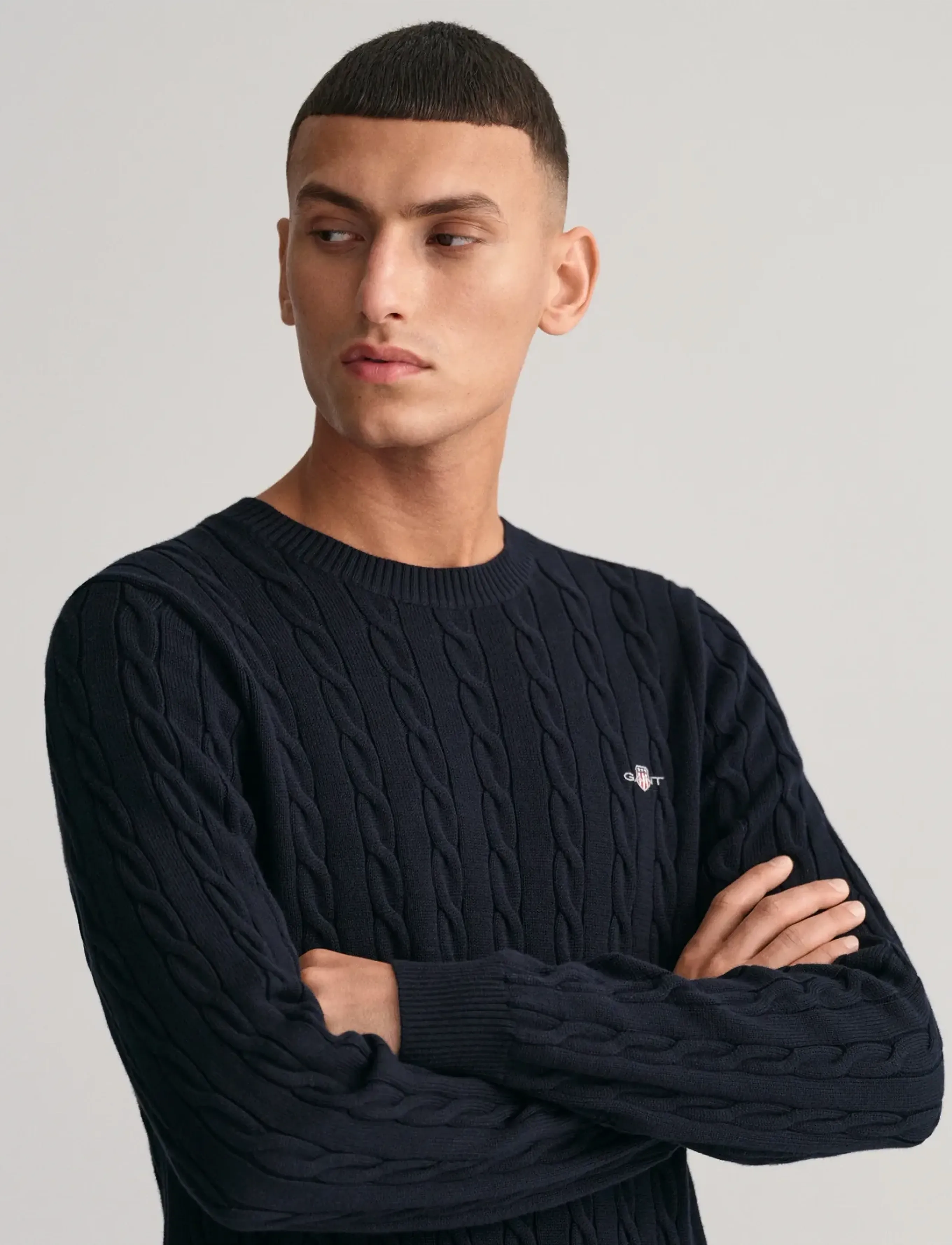 Gant Classic Cable Knit Sweater stickade tröjor herr – bild 7
