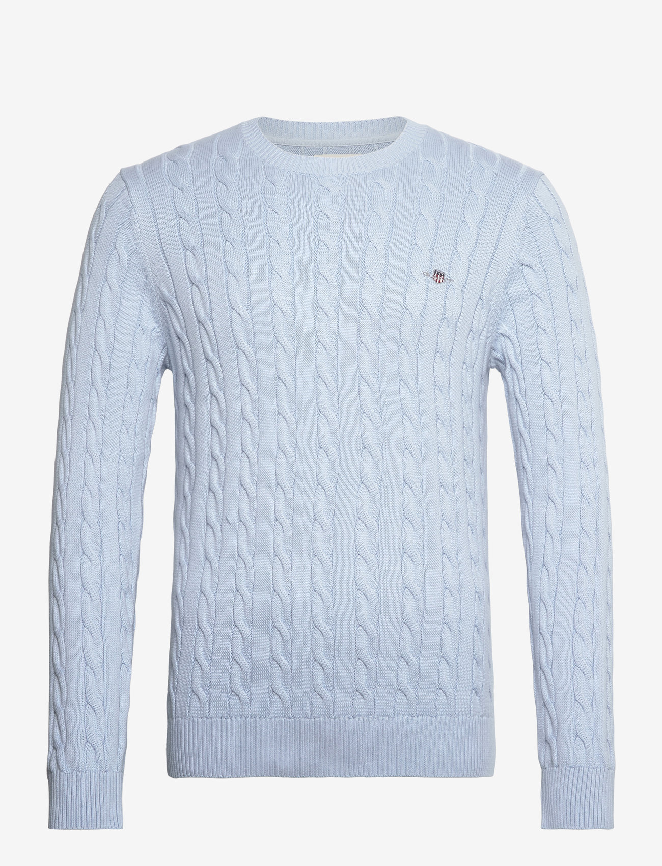 GANT - Classic Cable Knit Sweater - Ümmarguse kaelusega kudumid - fresh blue - 1