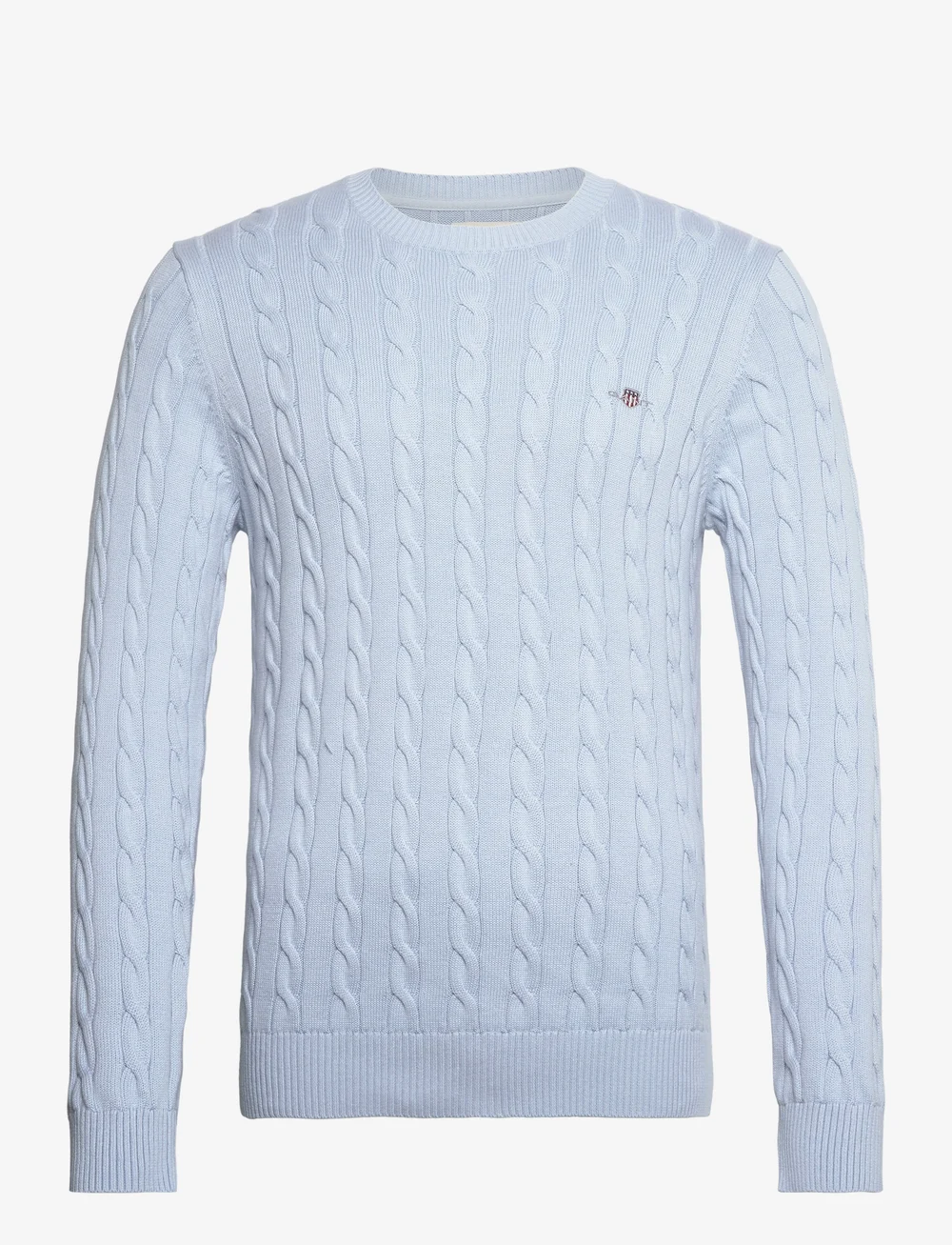 GANT - COTTON CABLE C-NECK - rund hals - fresh blue - 0