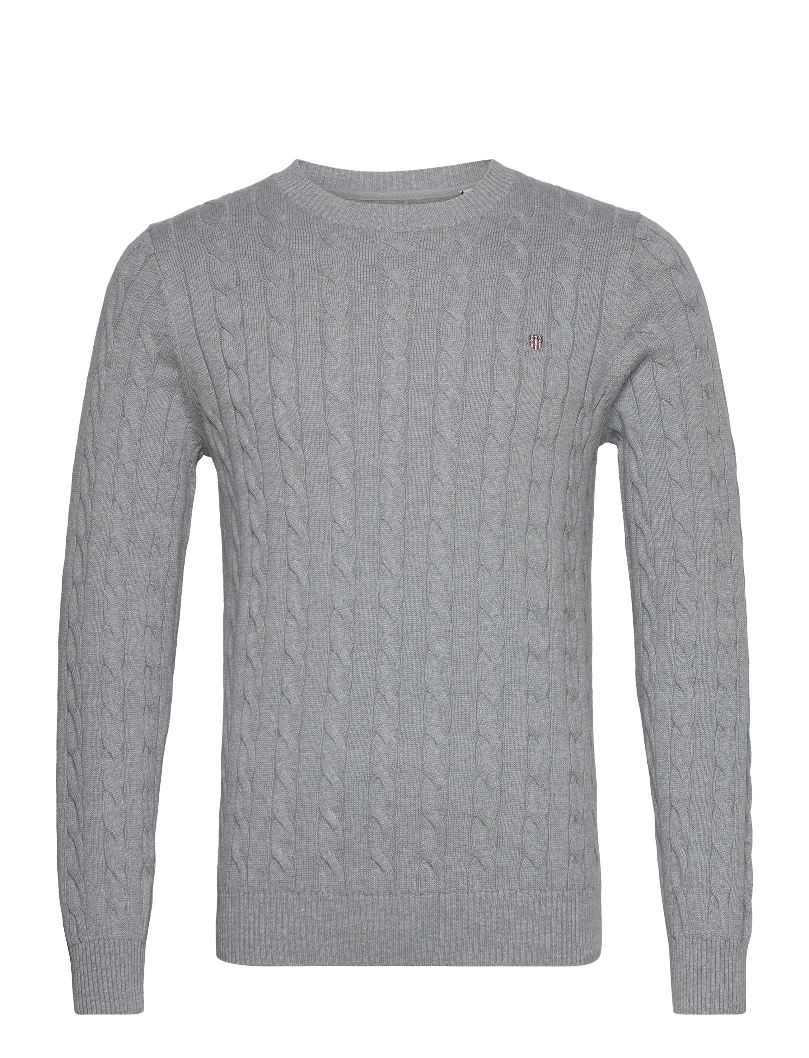 GANT Klassisch Cable Knit Pullover Grau - XXL - Herren