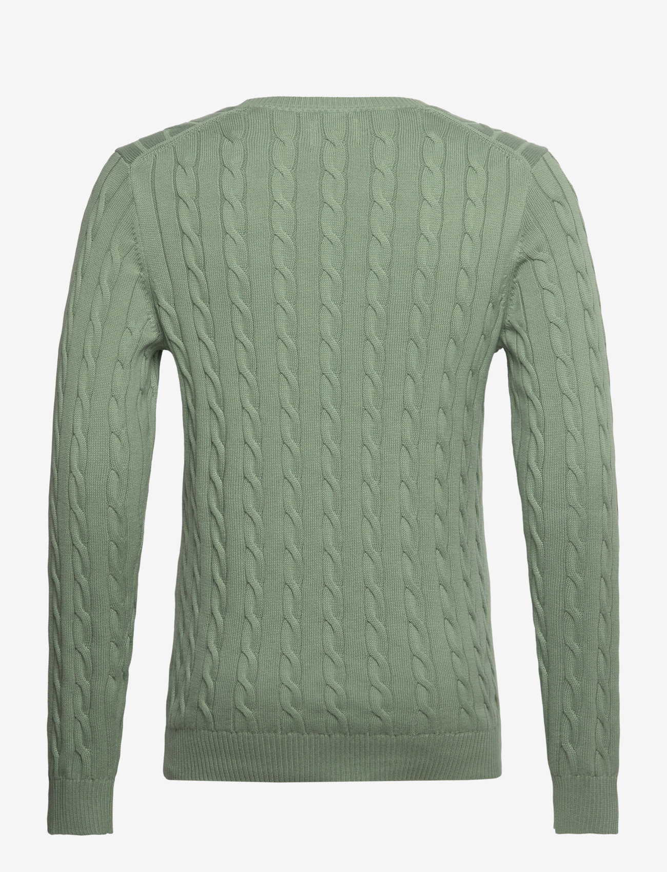 GANT - COTTON CABLE C-NECK - rundhals - kalamata green - 2