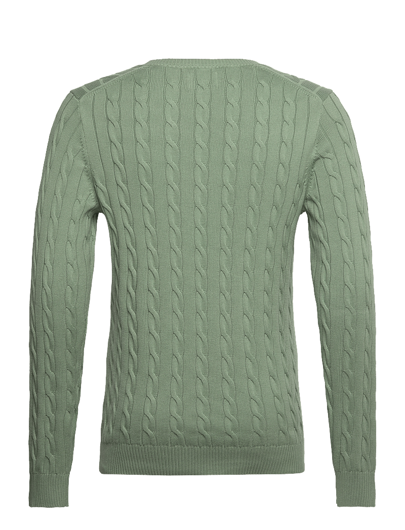 GANT - COTTON CABLE C-NECK - rundhals - kalamata green - 2