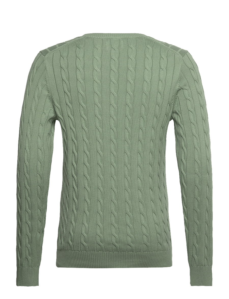 Gant - Classic Cable Knit Sweater - rundhals - kalamata green - 2