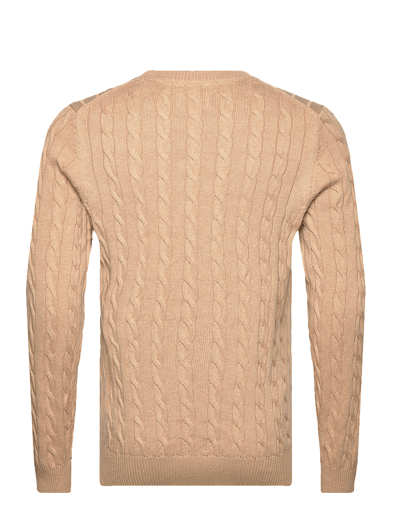 GANT - Classic Cable Knit Sweater - rund hals - khaki melange - 2
