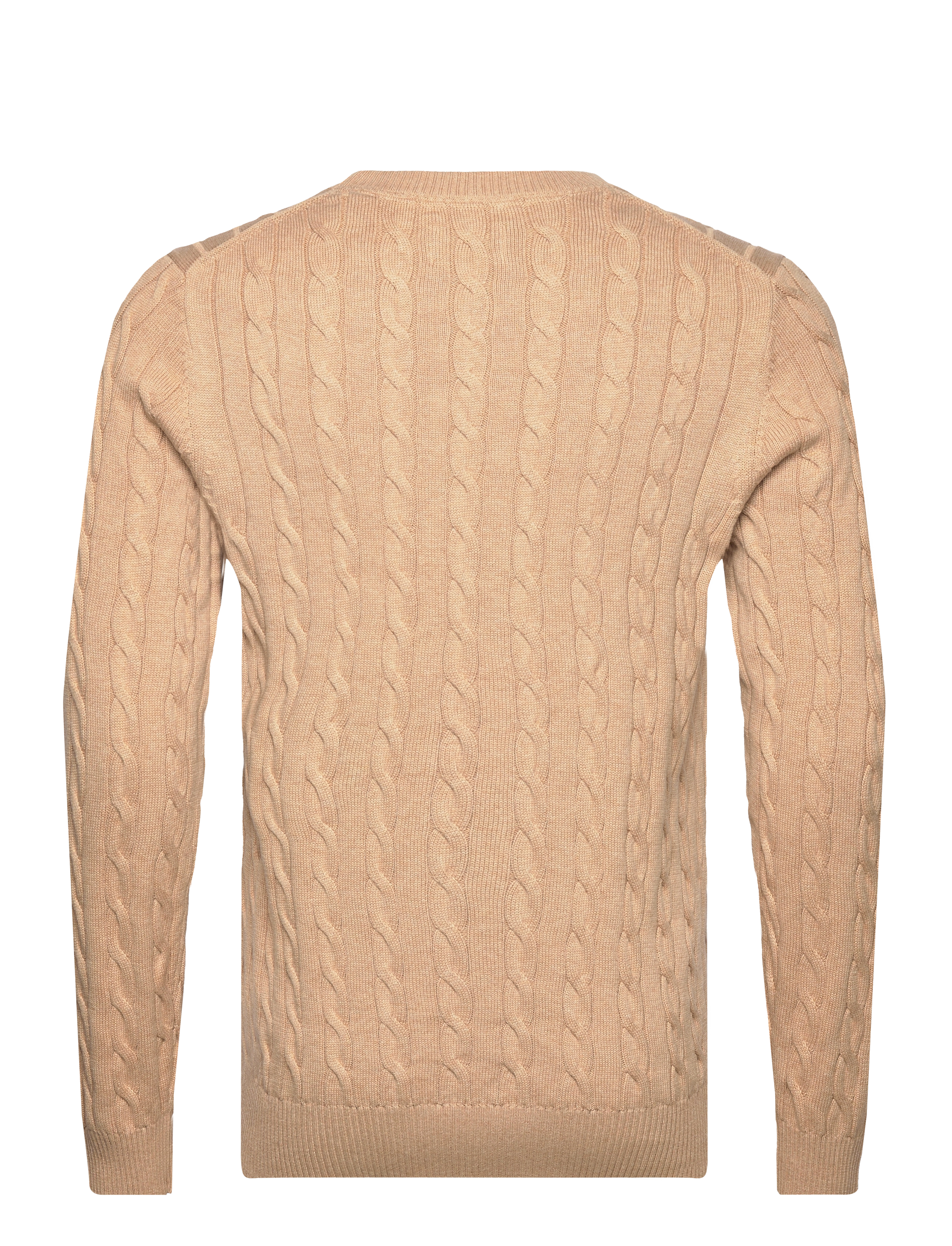 Gant - Classic Cable Knit Sweater - rundhalsad - khaki melange - 2