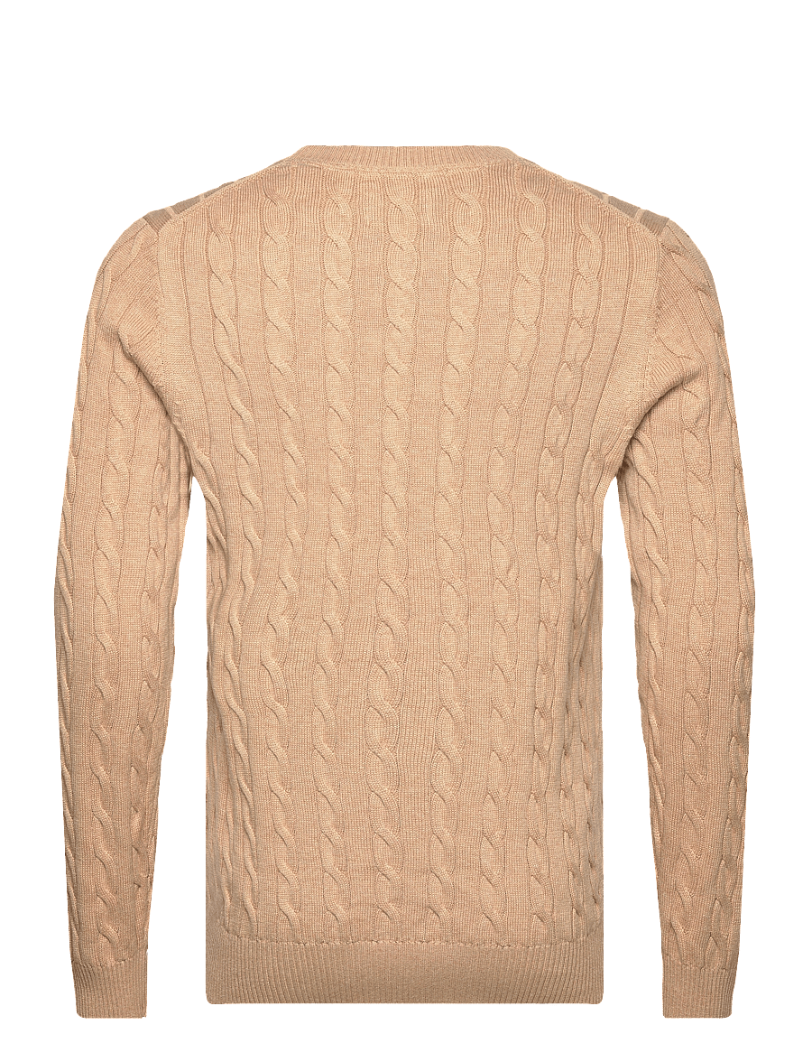 Gant - Classic Cable Knit Sweater - rundhalsad - khaki melange - 2