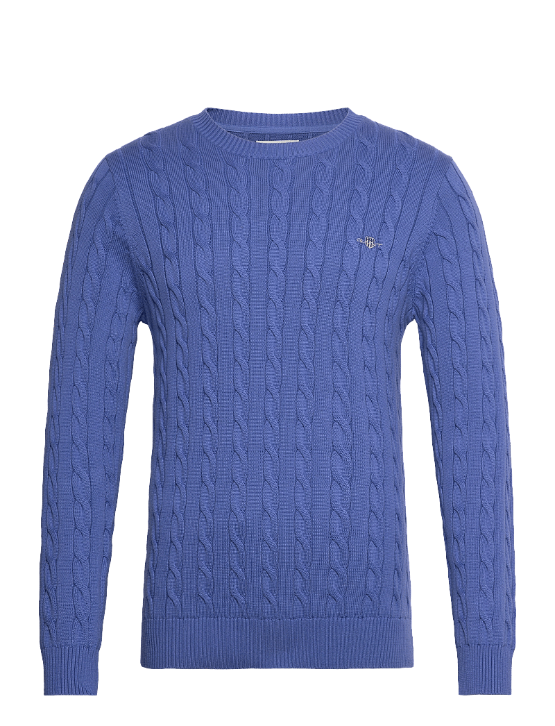 Gant - Classic Cable Knit Sweater - rundhals - rich blue - 1