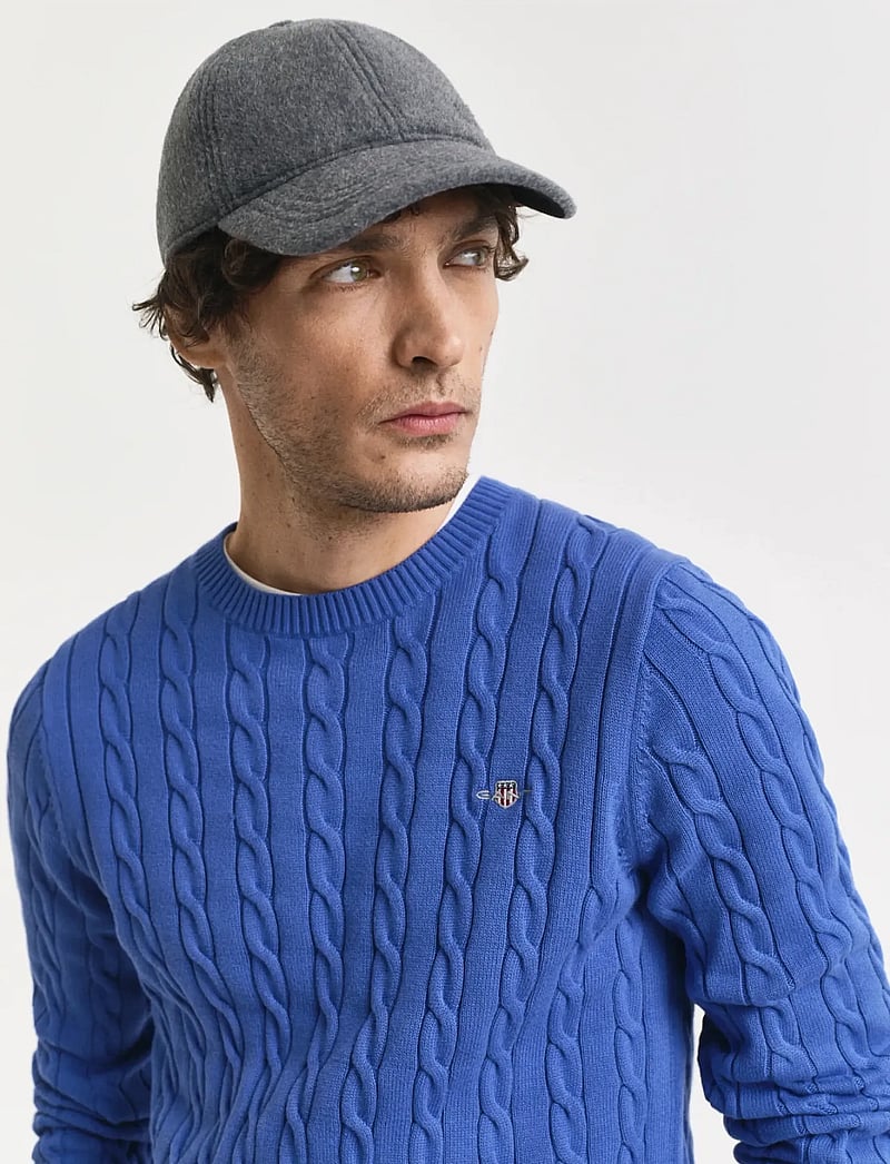 Gant - Classic Cable Knit Sweater - rundhals - rich blue - 4