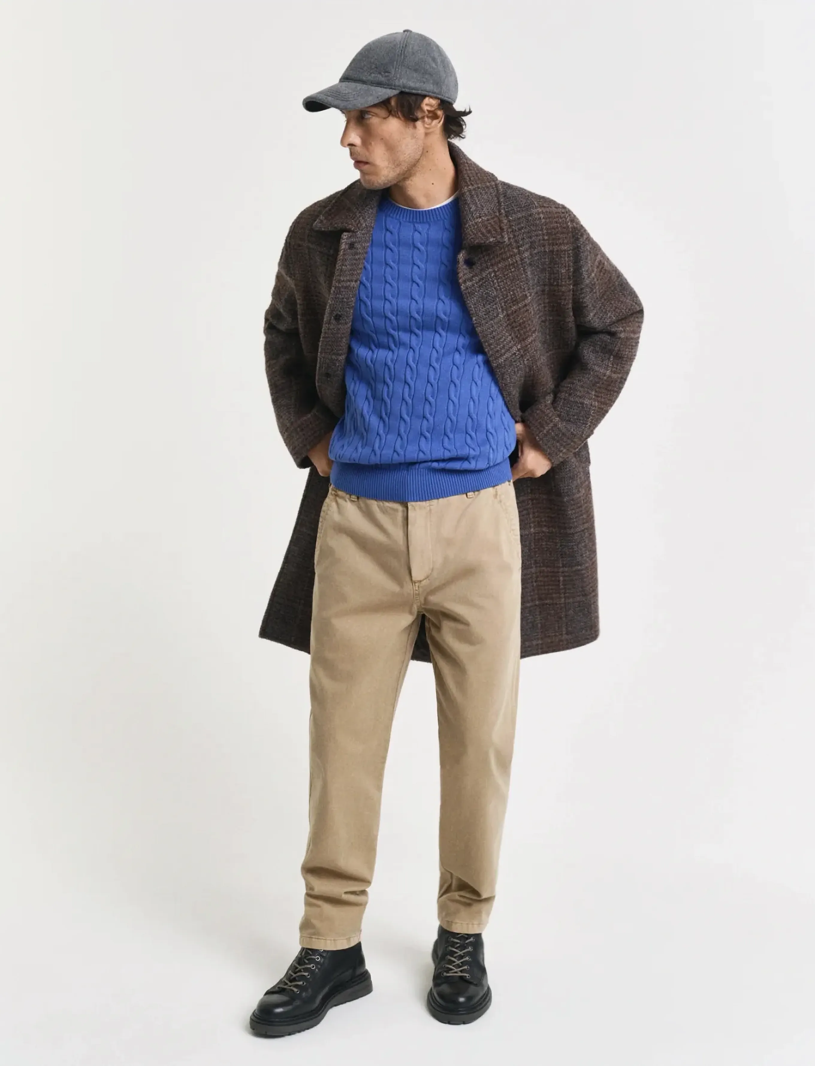 Gant - Classic Cable Knit Sweater - rundhals - rich blue - 5